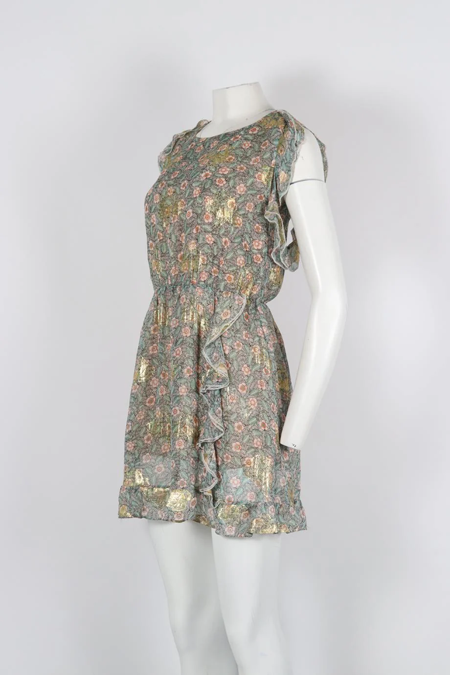 THE KOOPLES FLORAL PRINT SILK MINI DRESS UK 8 - Image 3