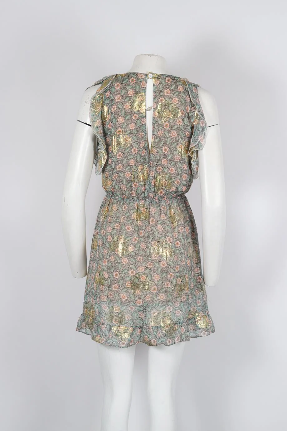 THE KOOPLES FLORAL PRINT SILK MINI DRESS UK 8 - Image 4