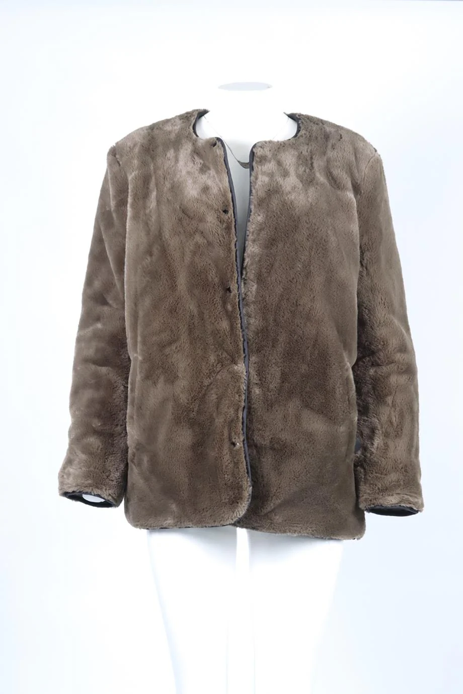 THE KOOPLES REVERSIBLE FAUX FUR AND SHELL JACKET UK 12 - Image 3