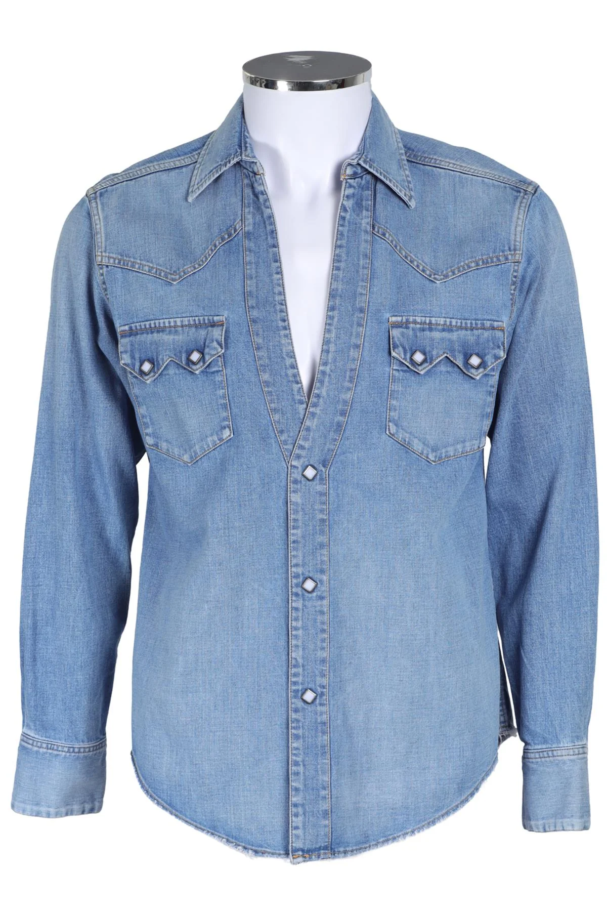 THE LETTERS BLUE MEN'S DENIM SHIRT MEDIUM