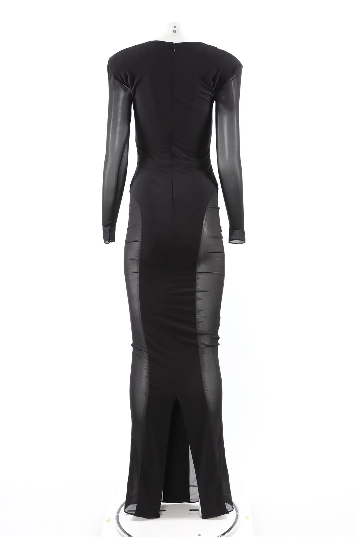 THE NEW ARRIVALS ILKYAZ OZEL BLACK JERSEY MAXI DRESS IT 36 UK 4 - Image 4