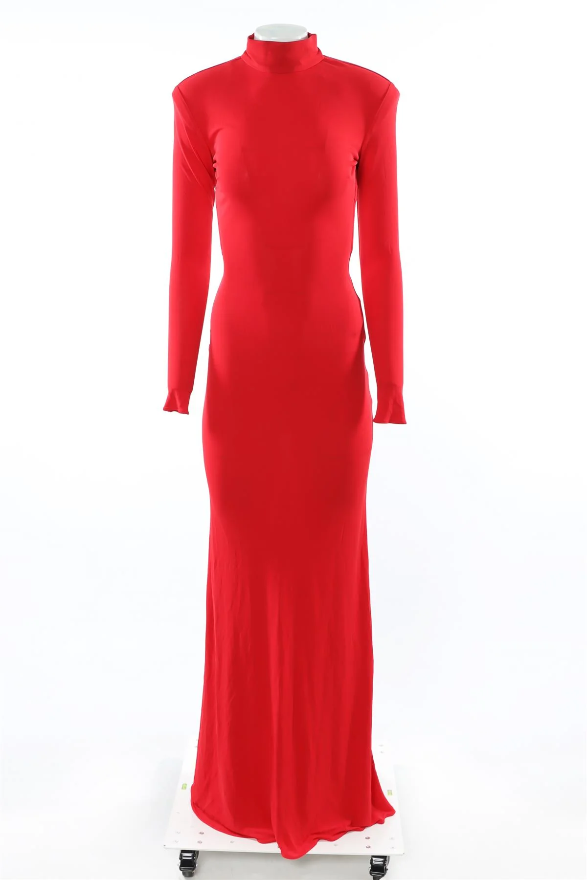 THE NEW ARRIVALS ILKYAZ OZEL RED JERSEY MAXI DRESS IT 36 UK 4 - Image 3
