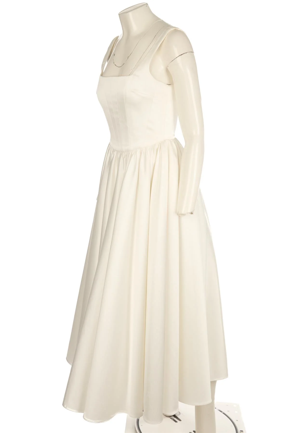 THE NEW ARRIVALS ILKYAZ OZEL WHITE WOVEN MAXI DRESS FR 36 UK 8 - Image 3