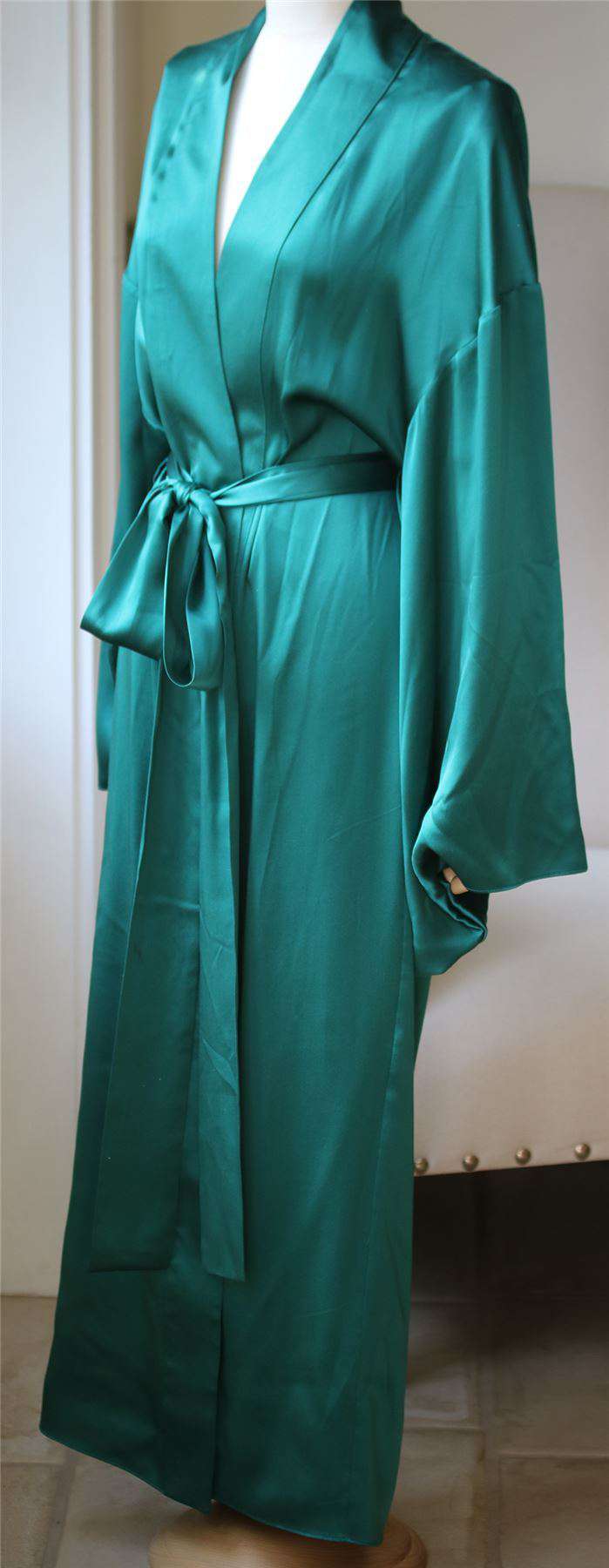 THE PERFEXT SILK KIMONO ROBE COAT SMALL - Image 2