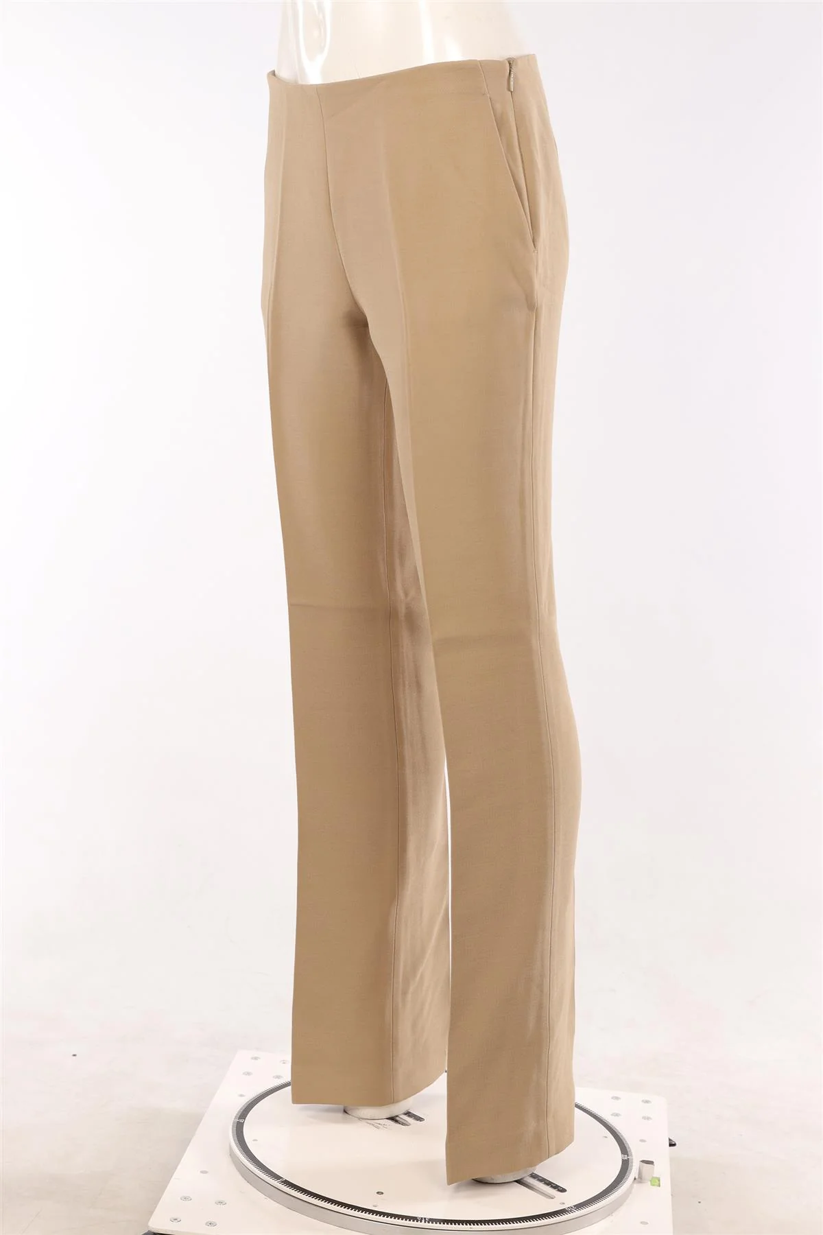 THE ROW BEIGE WOOL STRAIGHT LEG PANTS US 6 UK 10 - Image 3