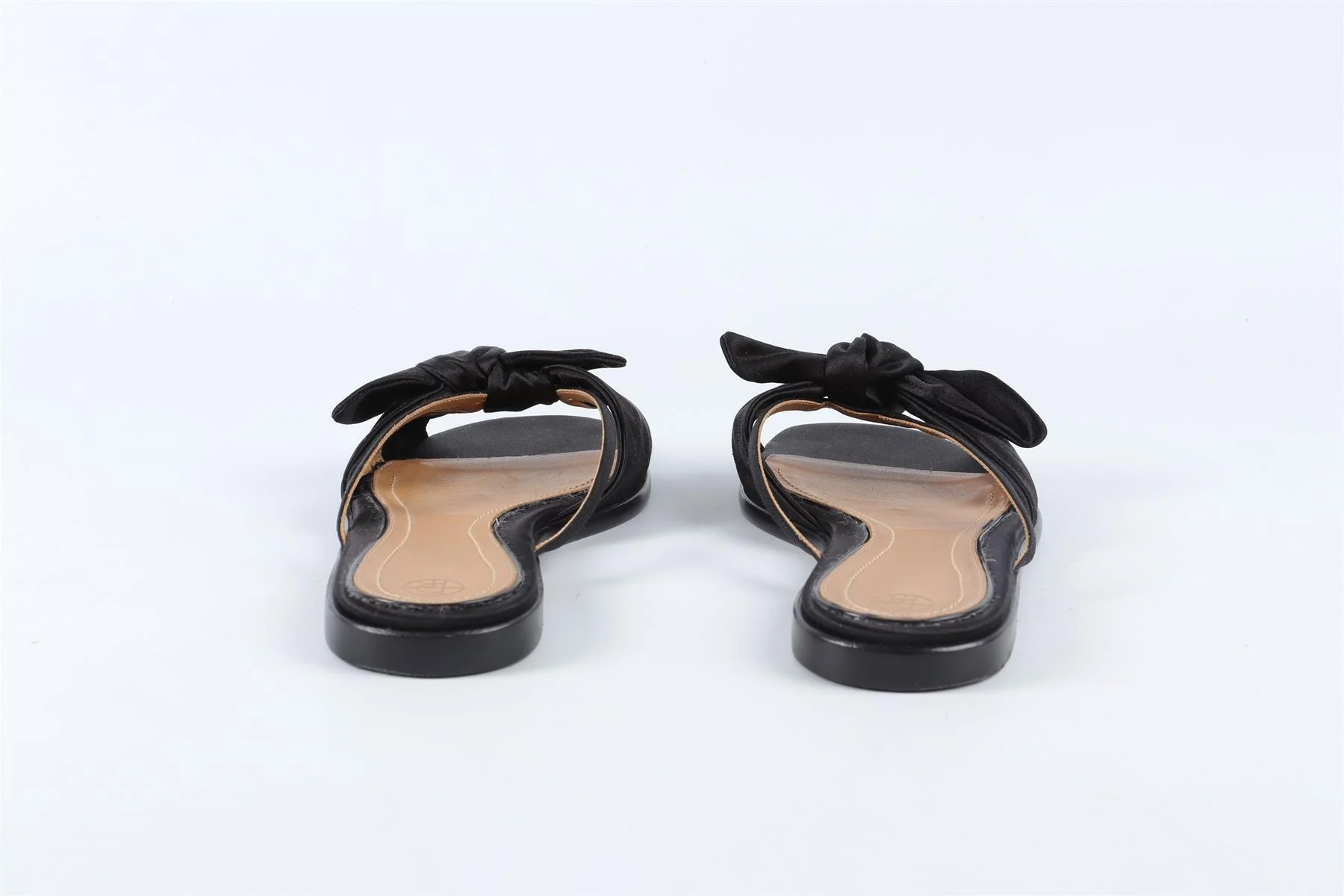 THE ROW BLACK APRIL SATIN SANDALS EU 39 UK 6 US 9 - Image 5