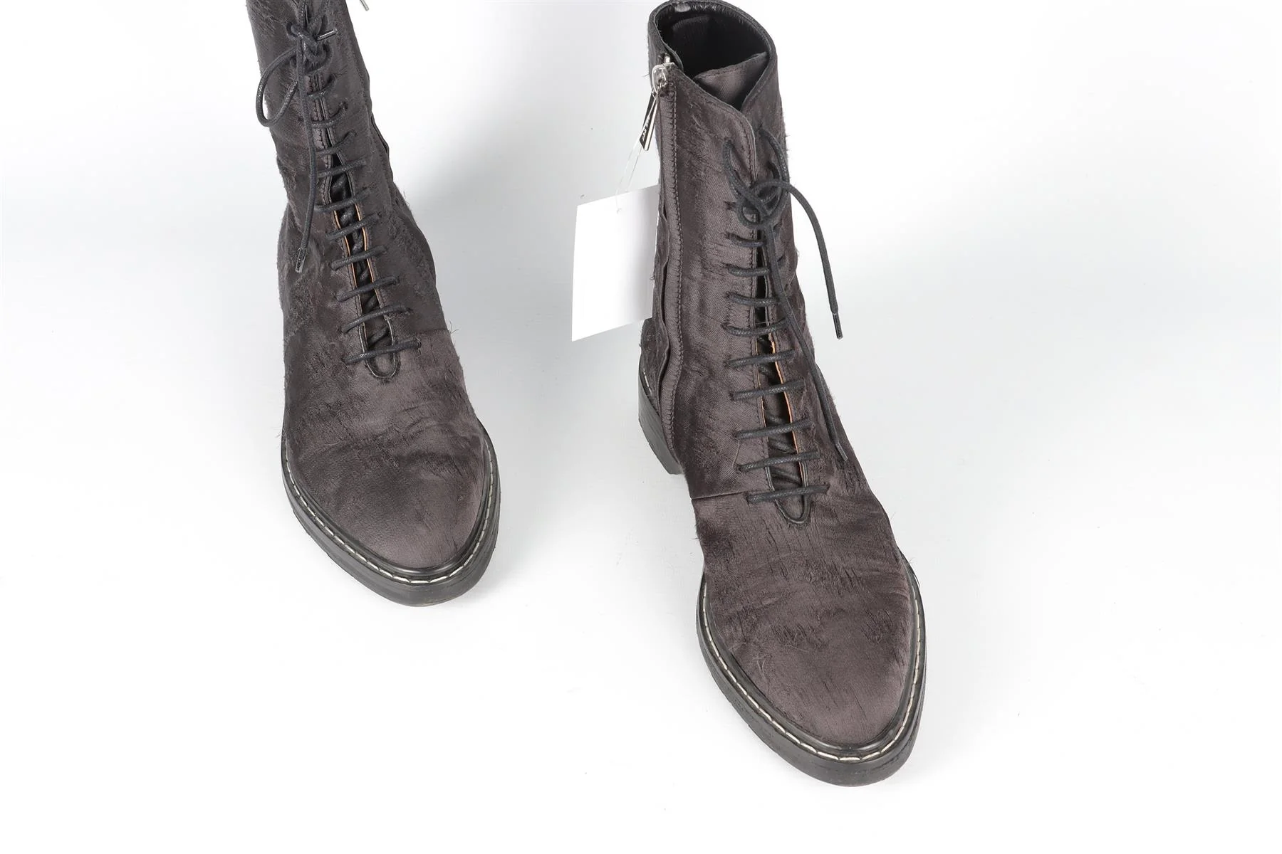 THE ROW BLACK FARA SATIN BOOTS EU 38.5 UK 5.5 US 8.5 - Image 4