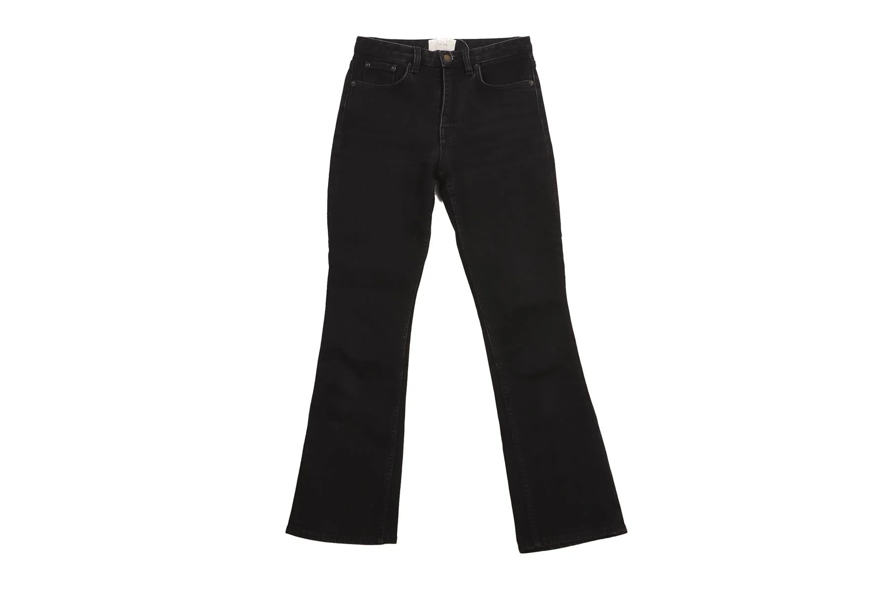 THE ROW BLACK HIGH RISE BOOTCUT JEANS US 0 UK 4 - Image 2