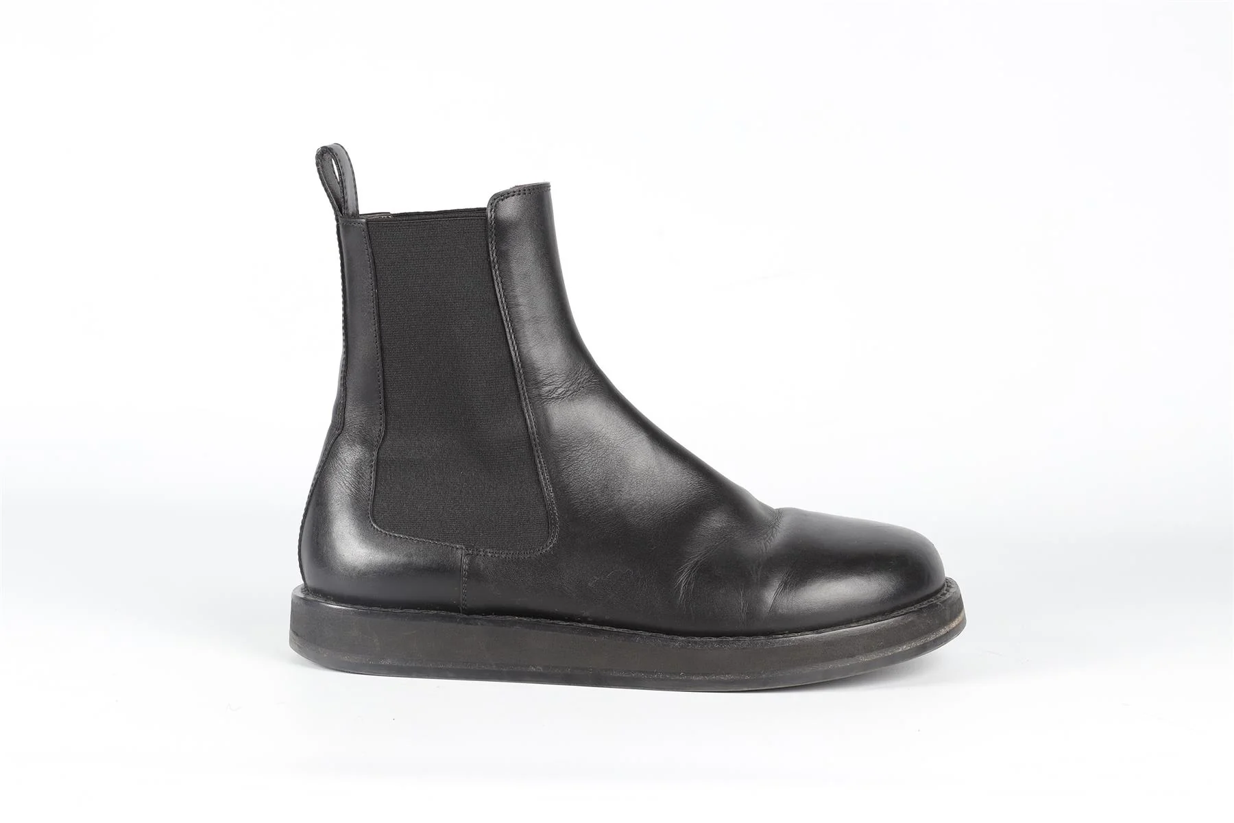 THE ROW BLACK LEATHER ANKLE BOOTS EU 39 UK 6 US 9 - Image 2