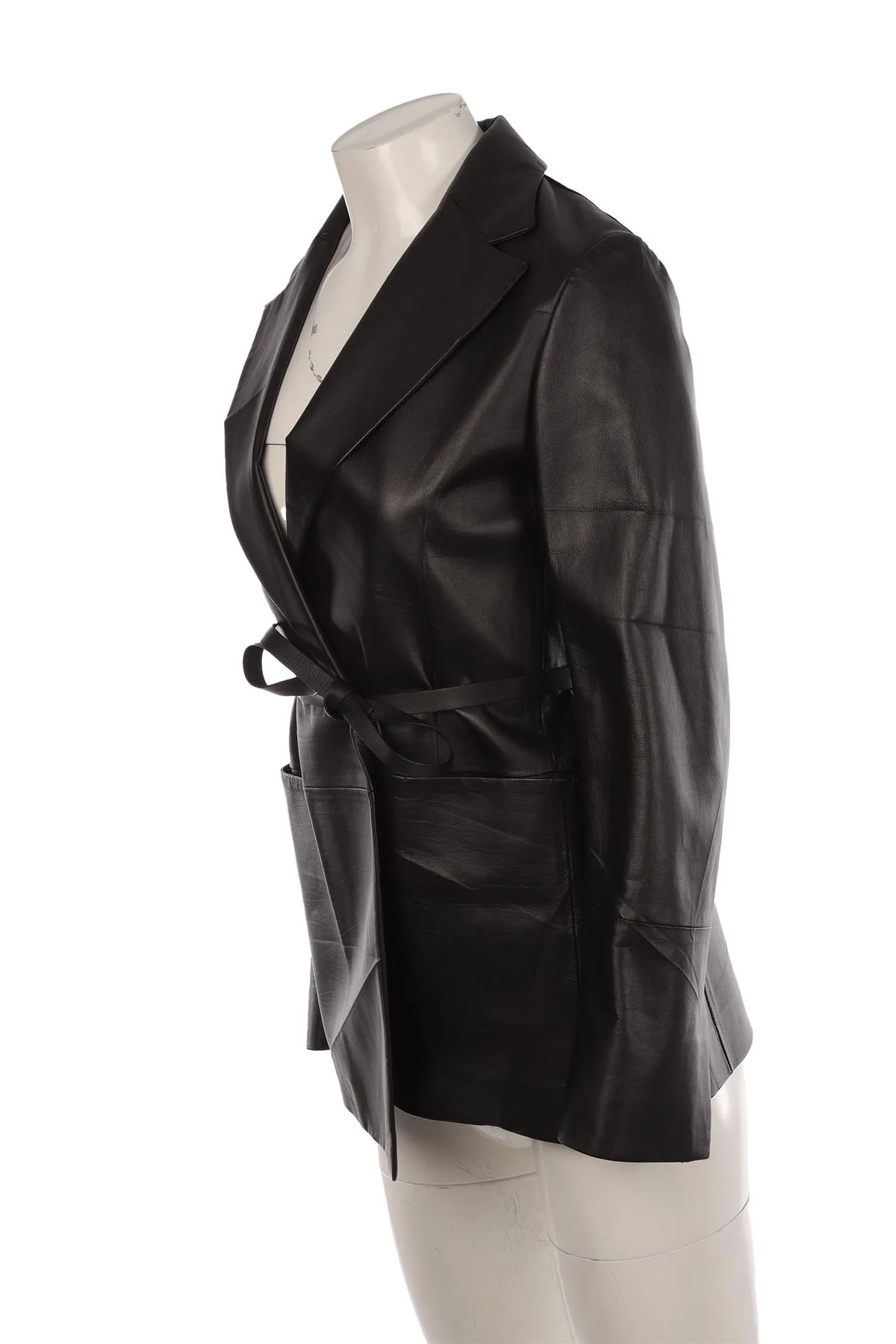 THE ROW BLACK LEATHER BLAZER US 2 UK 6 - Image 3