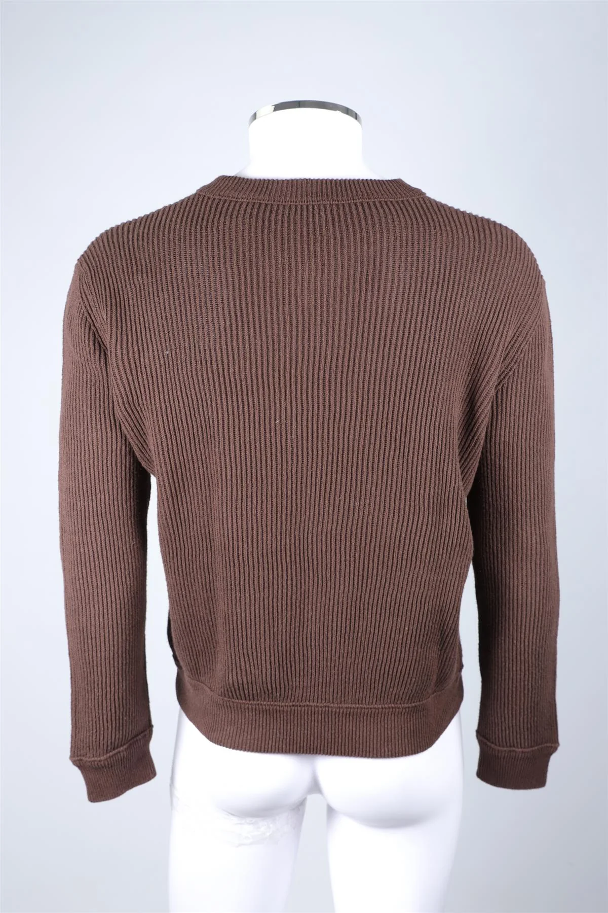THE ROW BROWN MEN'S COTTON SWEATER MEDIUM - Image 4