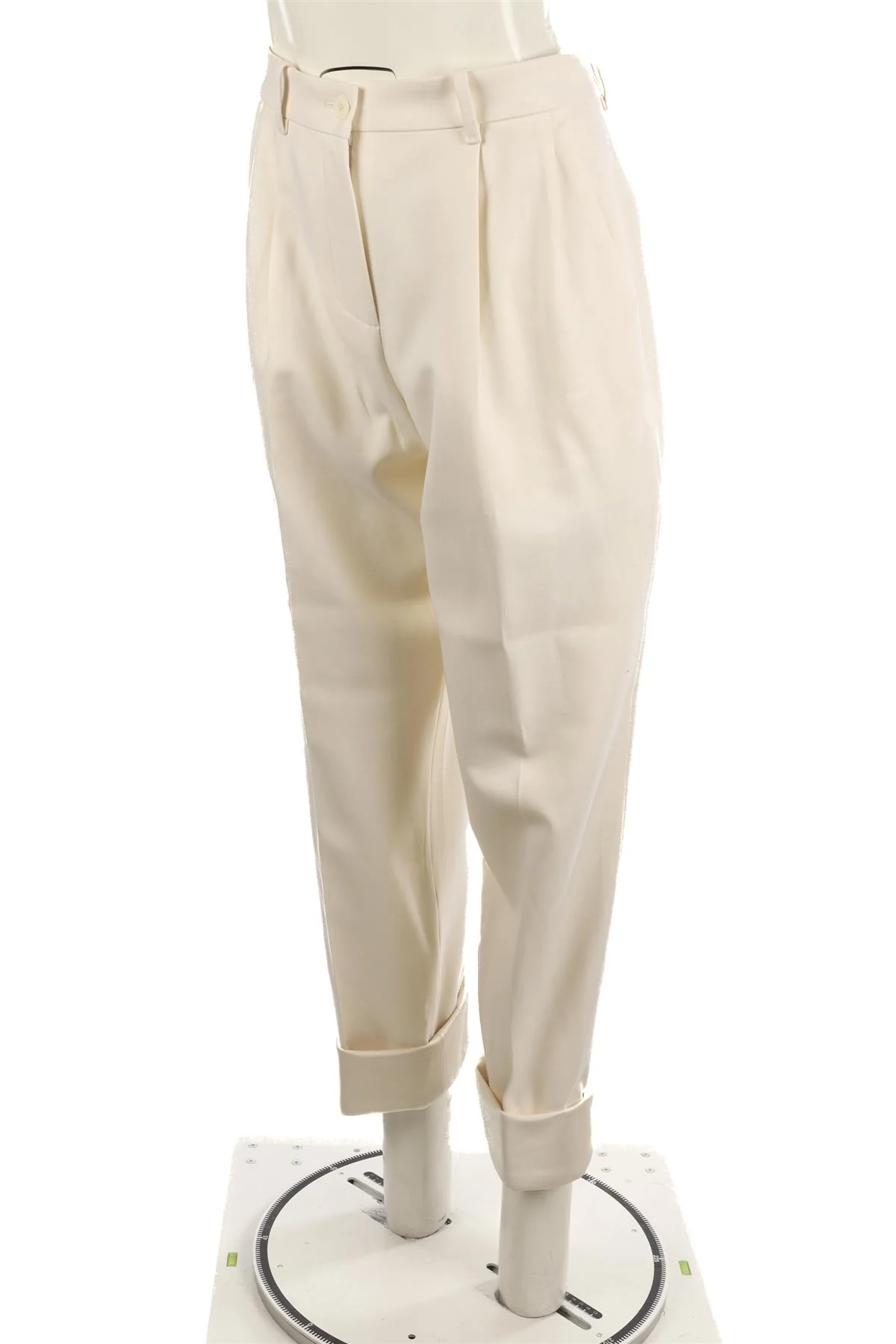 THE ROW CREAM WOOL STRAIGHT LEG PANTS US 2 UK 6 - Image 3