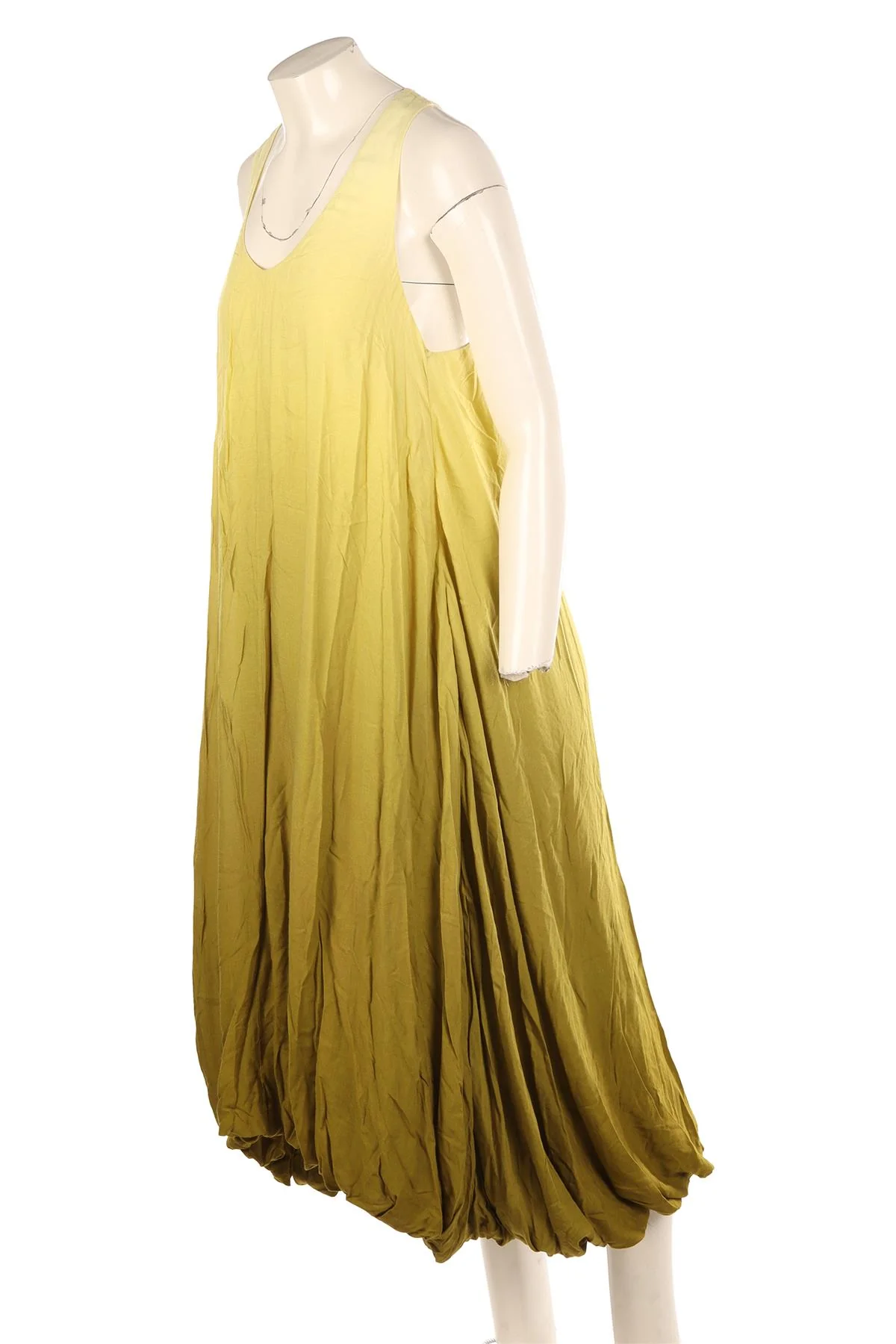 THE ROW GREEN WOOL MAXI DRESS SMALL - Image 3