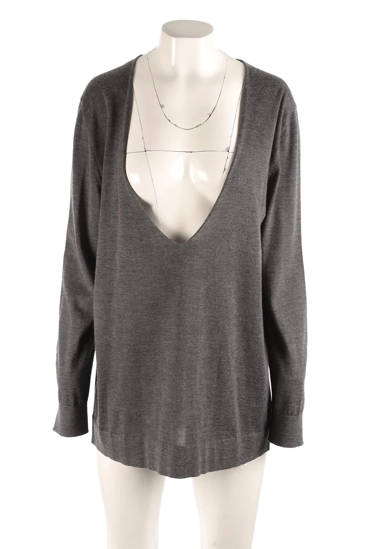 THE ROW GREY CASHMERE SWEATER MEDIUM - Image 2