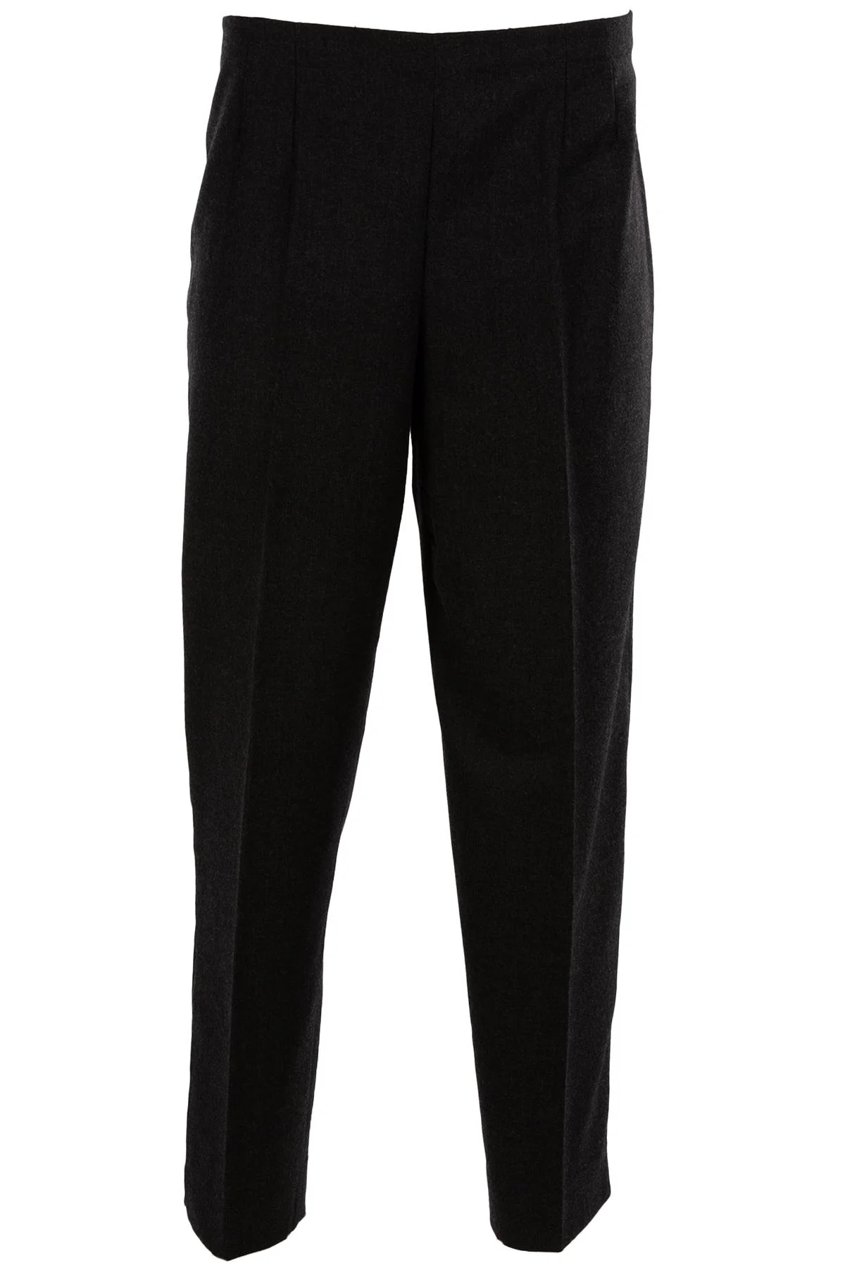 THE ROW GREY WOOL TAPERED PANTS US 10 UK 14