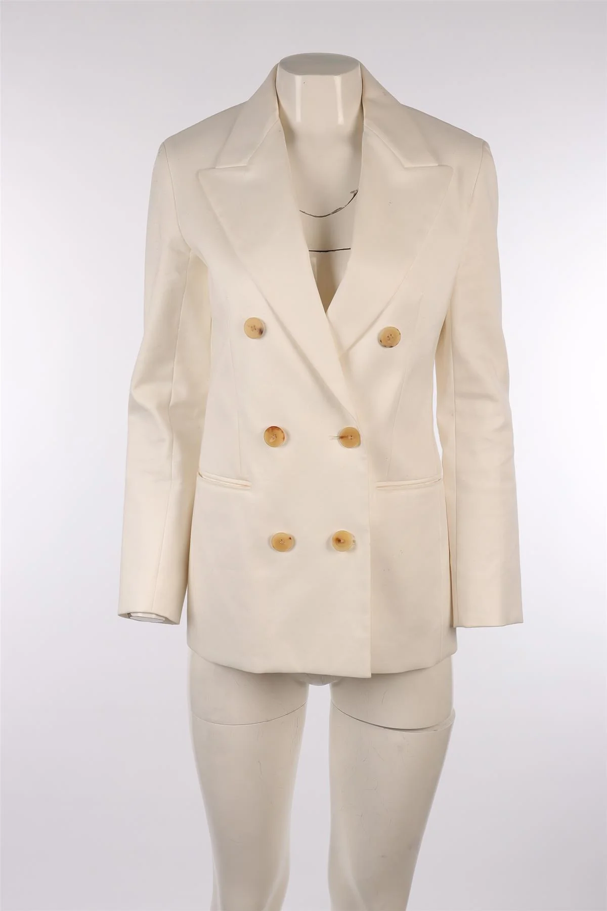 THE ROW IVORY COTTON BLAZER US 6 UK 10 - Image 2