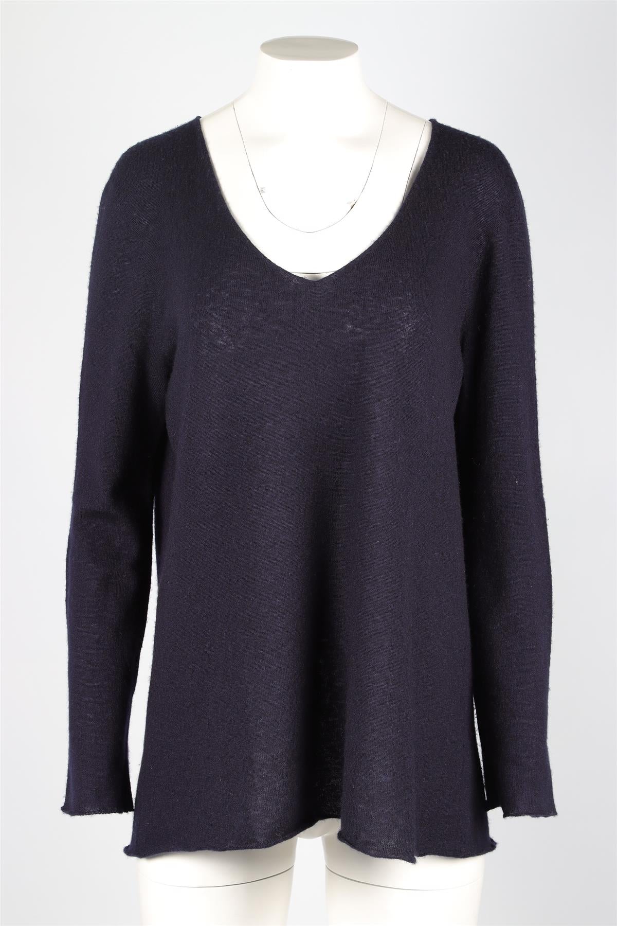 THE ROW NAVY CASHMERE SWEATER LARGE - Image 2