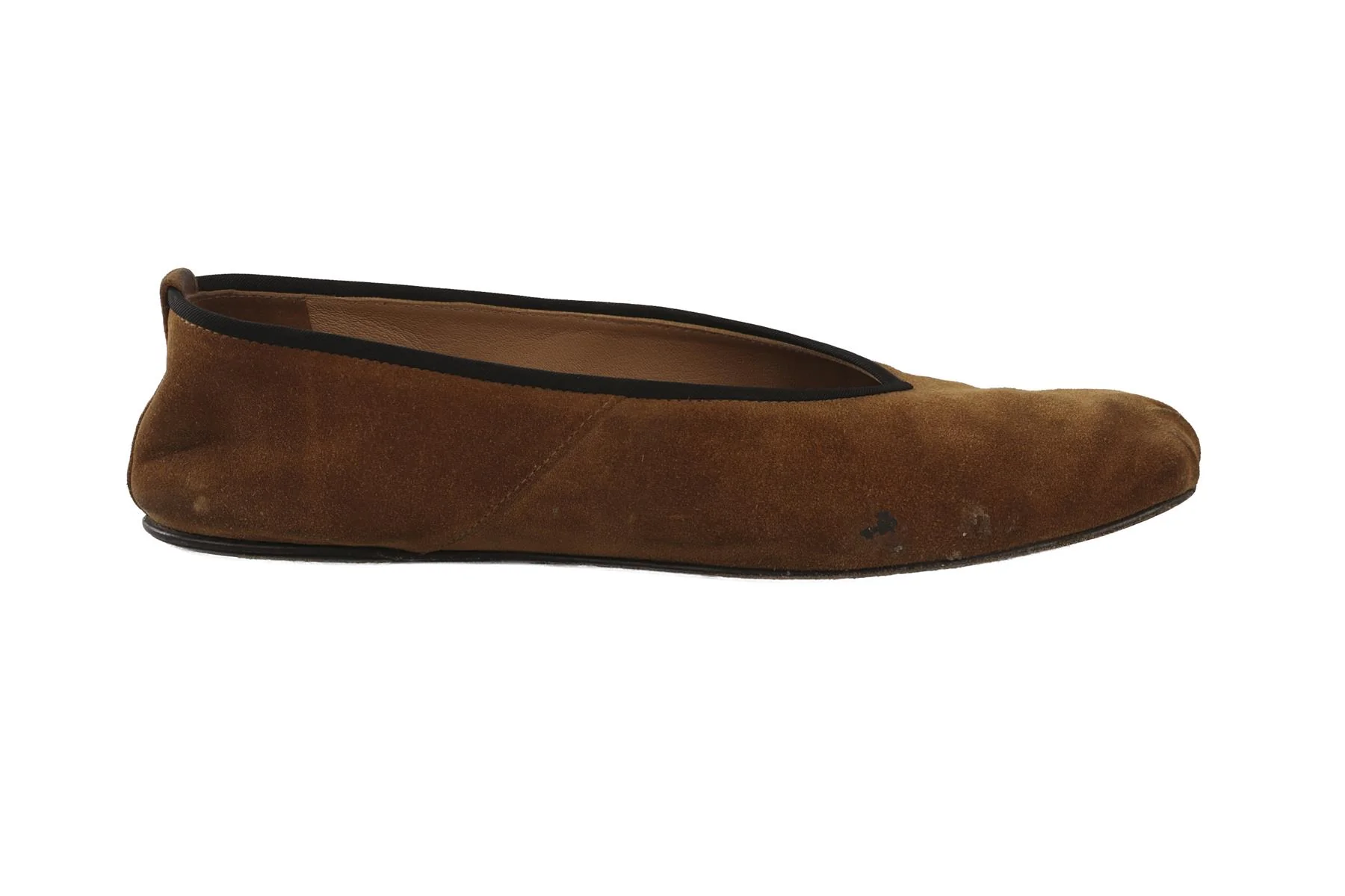 THE ROW TAN SUEDE BALLET FLATS  EU 38 UK 5 US 8 - Image 2