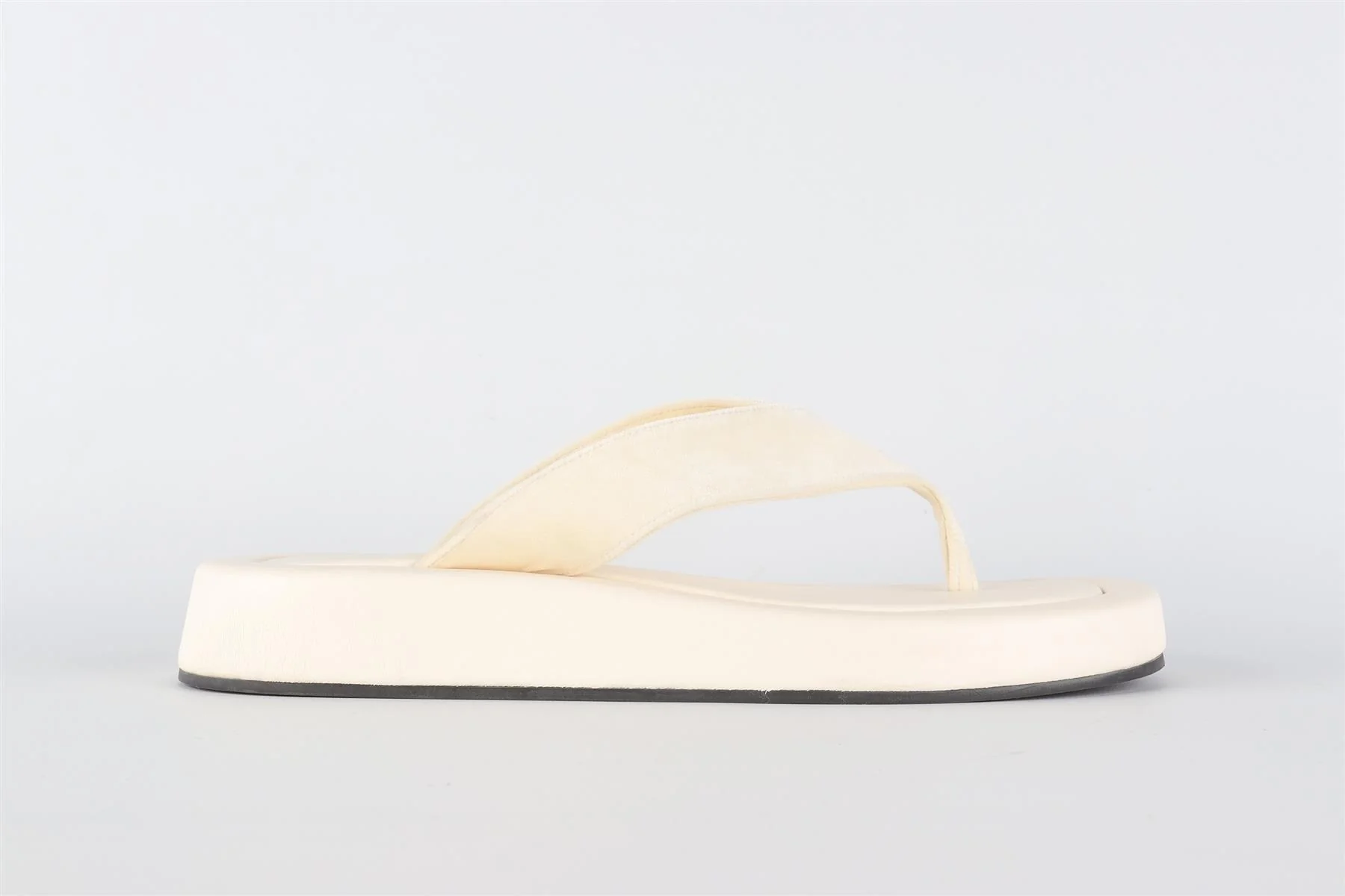 THE ROW WHITE GINZA LEATHER FLIP FLOPS EU 38.5 UK 5.5 US 8.5 - Image 2