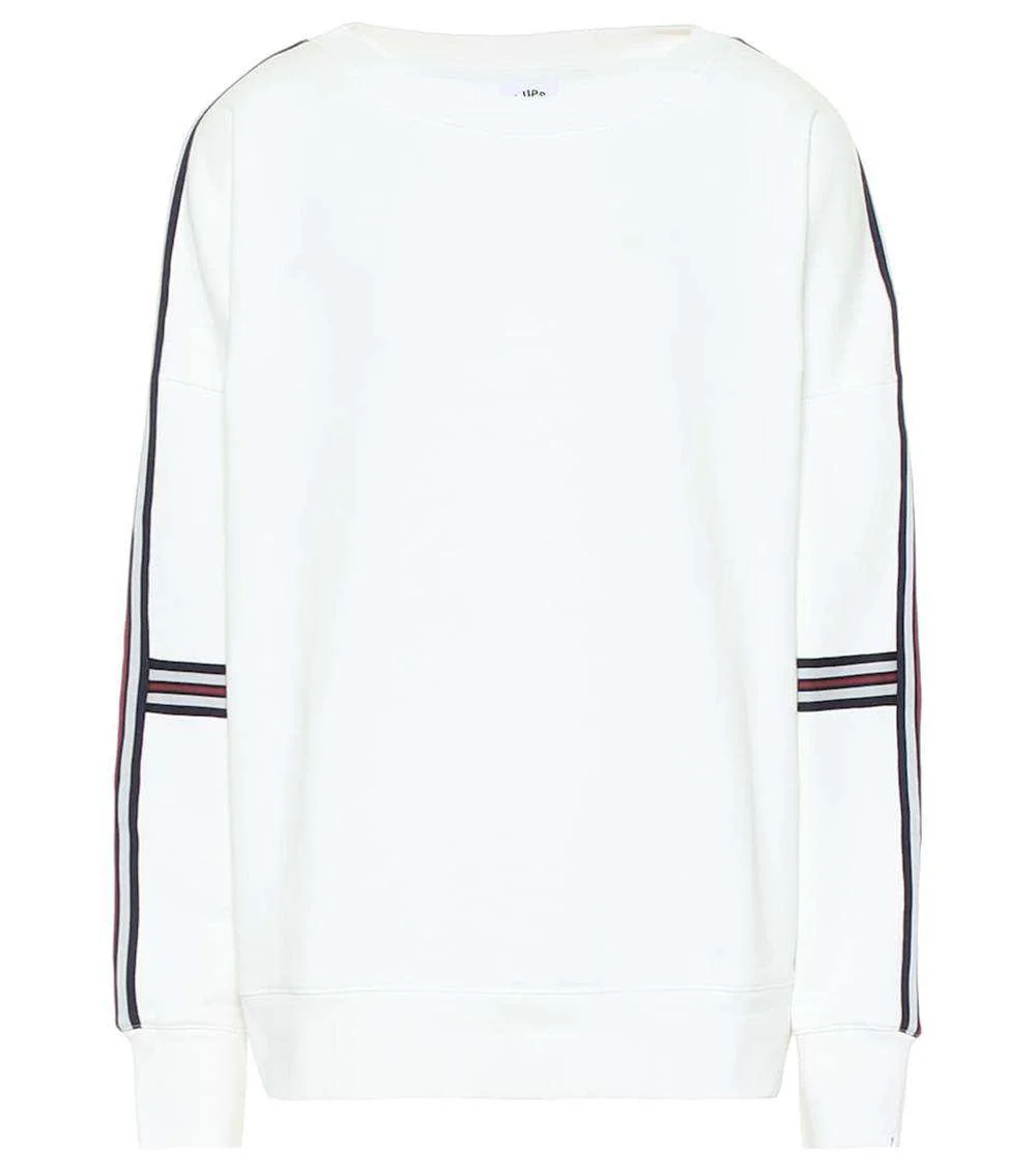 THE UPSIDE CAPTAIN CREW COTTON SWEATER MEDIUM