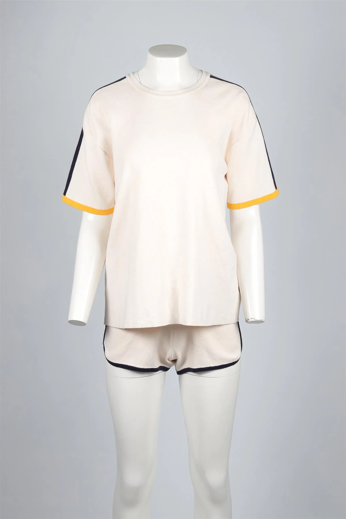 THE UPSIDE CREAM COTTON TOP AND SHORTS XSMALL - Image 2