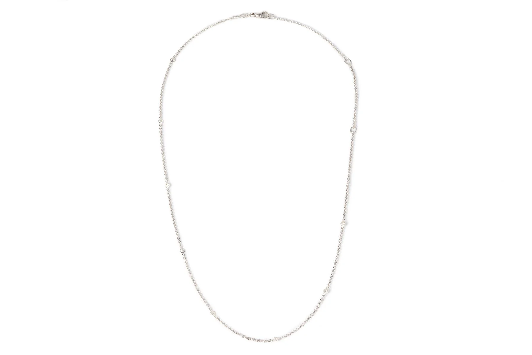 THEO FENNELL 18K WHITE GOLD AND DIAMOND CHAIN NECKLACE - Image 2