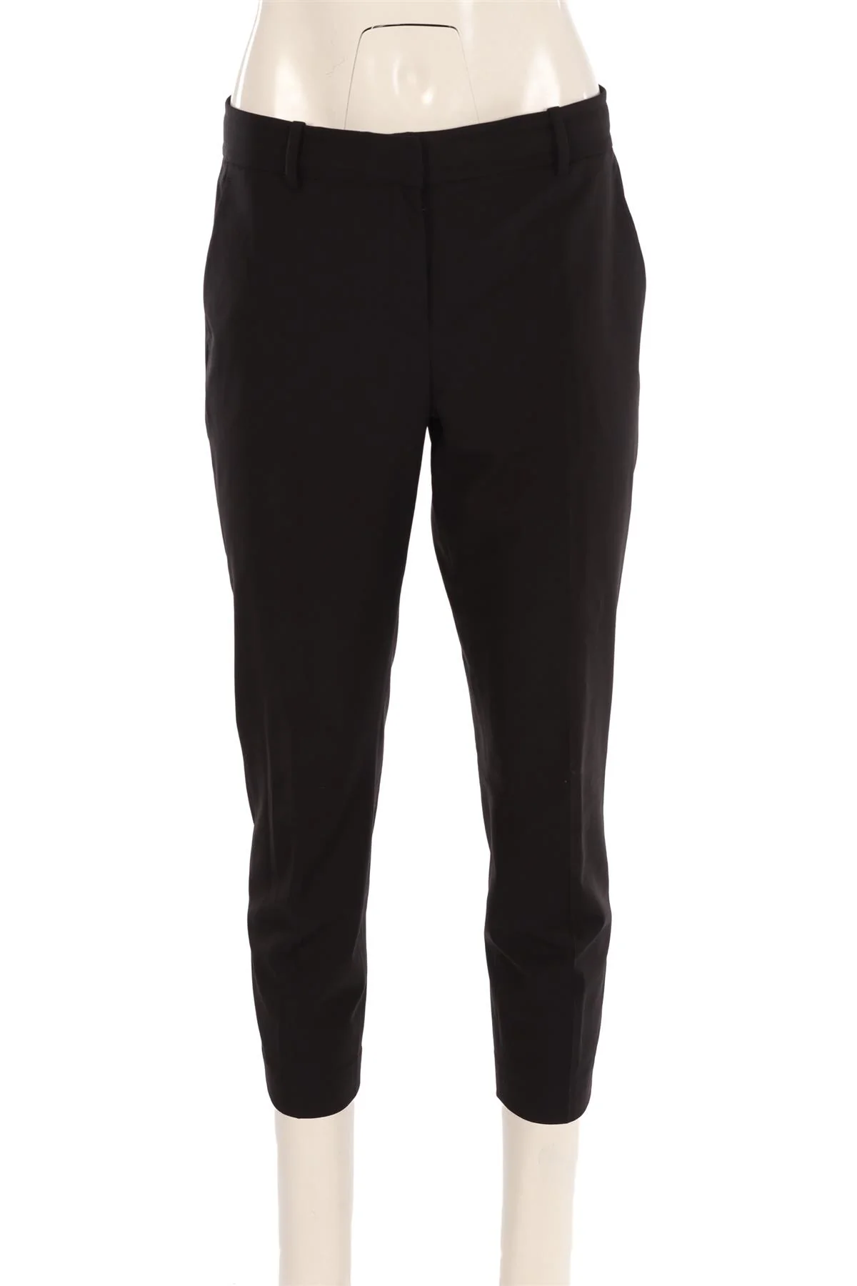 THEORY BLACK WOOL STRAIGHT LEG PANTS US 4 UK 8 - Image 2