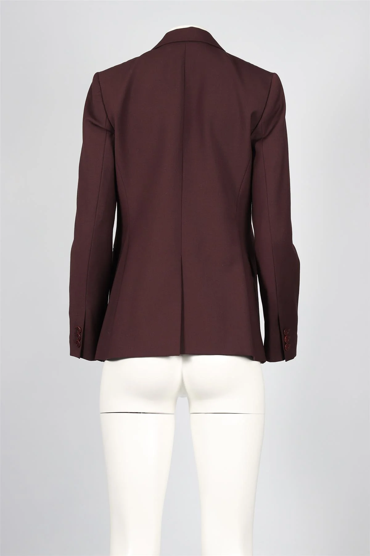 THEORY BURGUNDY WOOL BLEND BLAZER US 4 UK 8 - Image 4