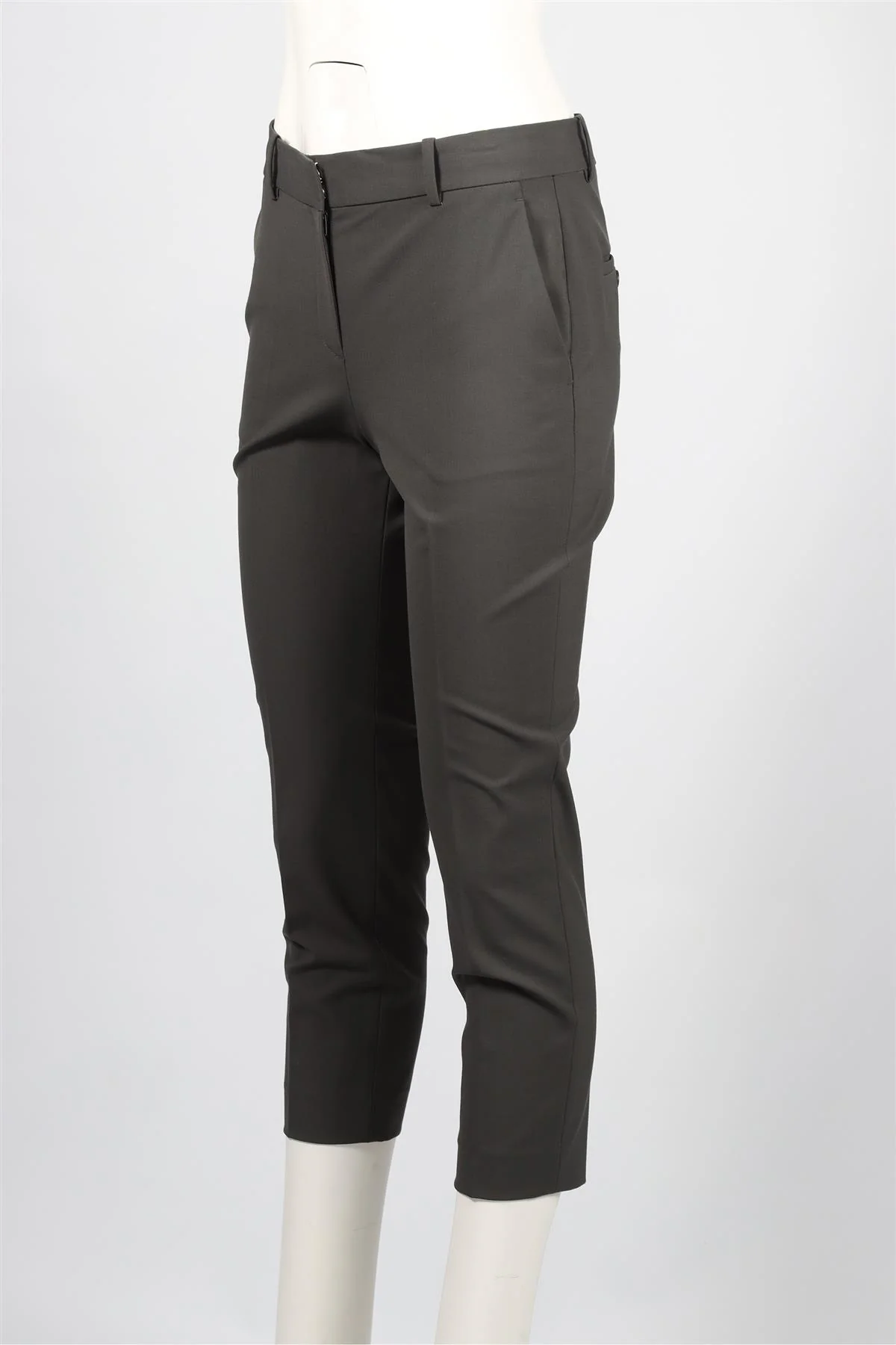 THEORY GREEN WOOL BLEND PANTS US 4 UK 8 - Image 3