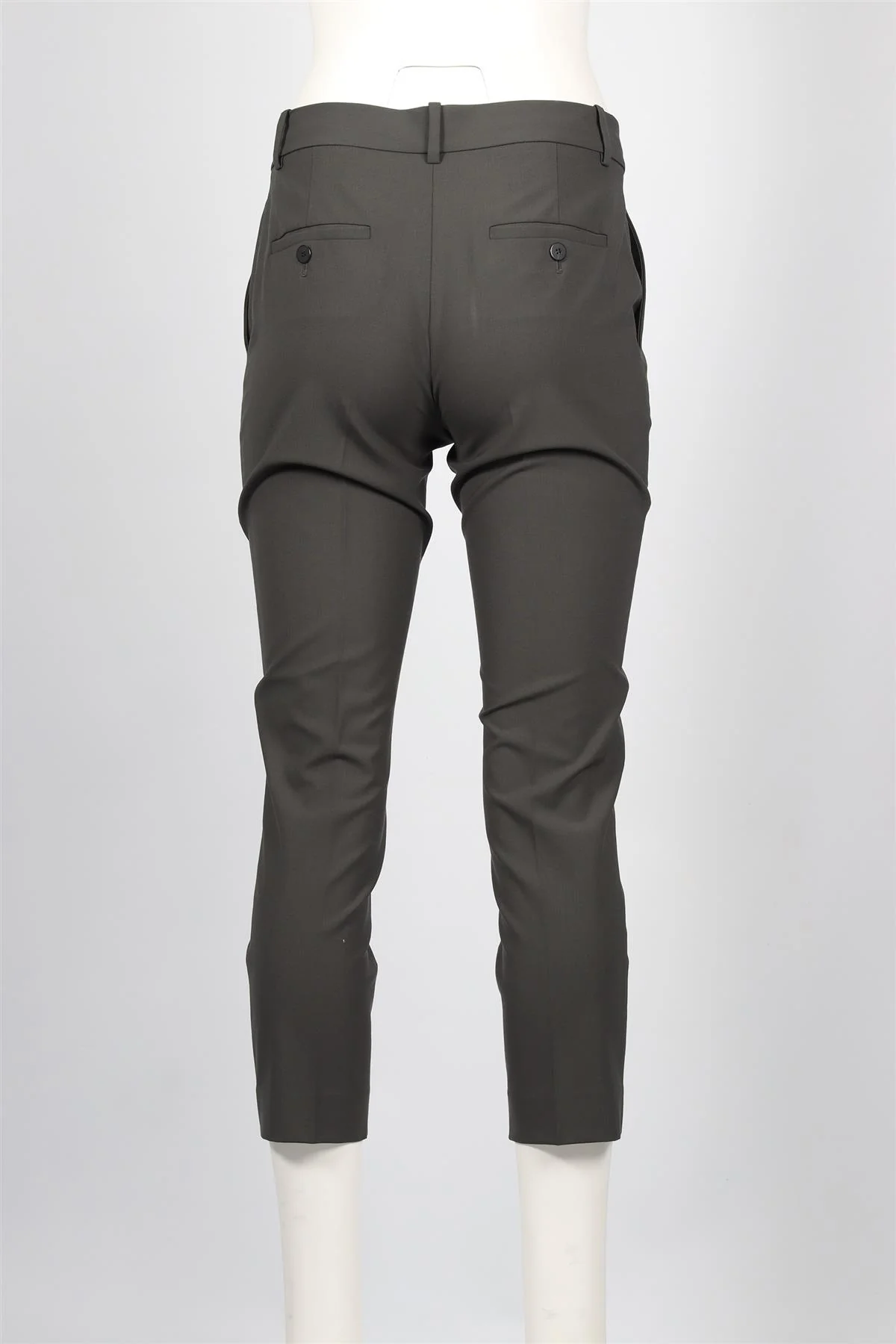 THEORY GREEN WOOL BLEND PANTS US 4 UK 8 - Image 4