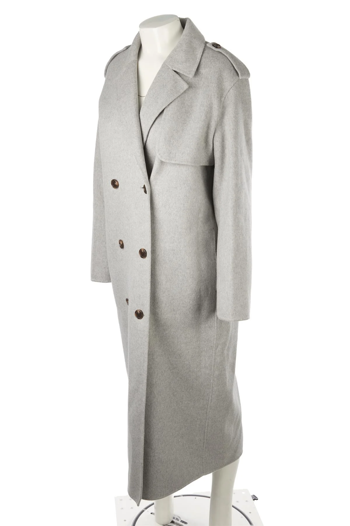 THEORY GREY CASHMERE COAT MEDIUM - Image 3