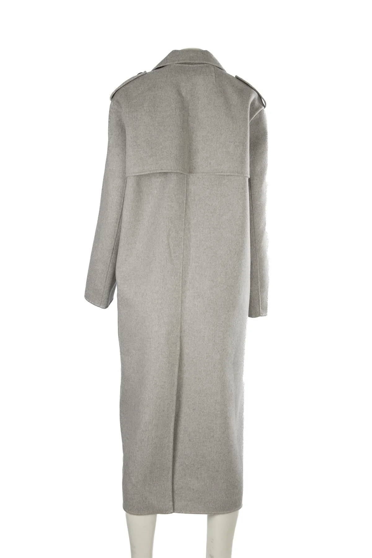 THEORY GREY CASHMERE COAT MEDIUM - Image 4