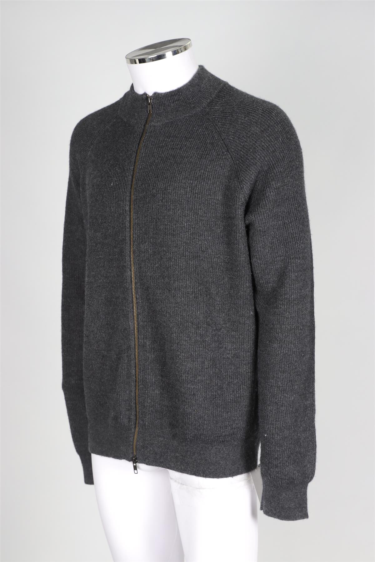THEORY GREY MEN'S WOOL CARDIGAN XLARGE - Image 3