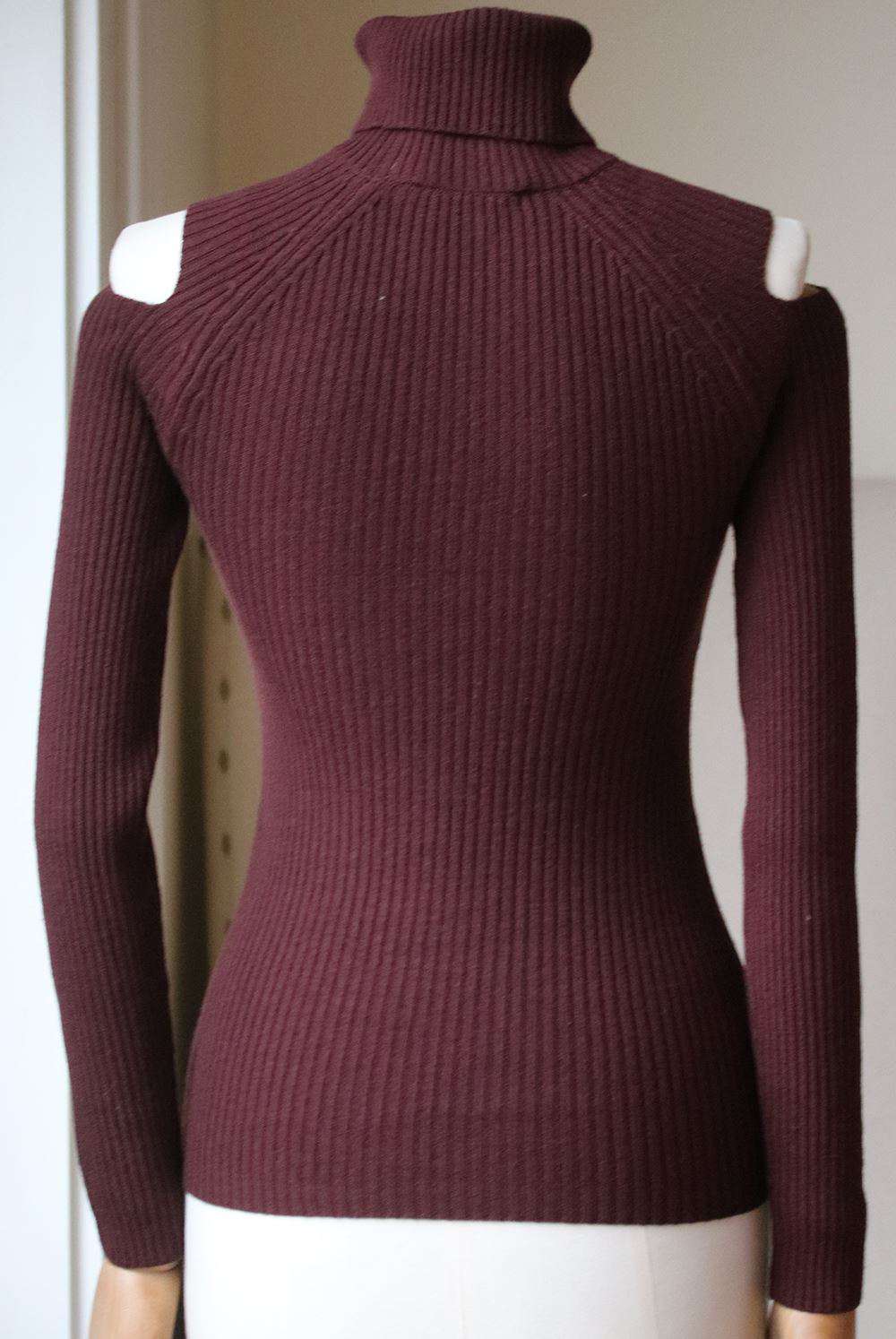 THEORY JEMLISS CUTOUT RIBBED WOOL BLEND SWEATER XSMALL - Image 3