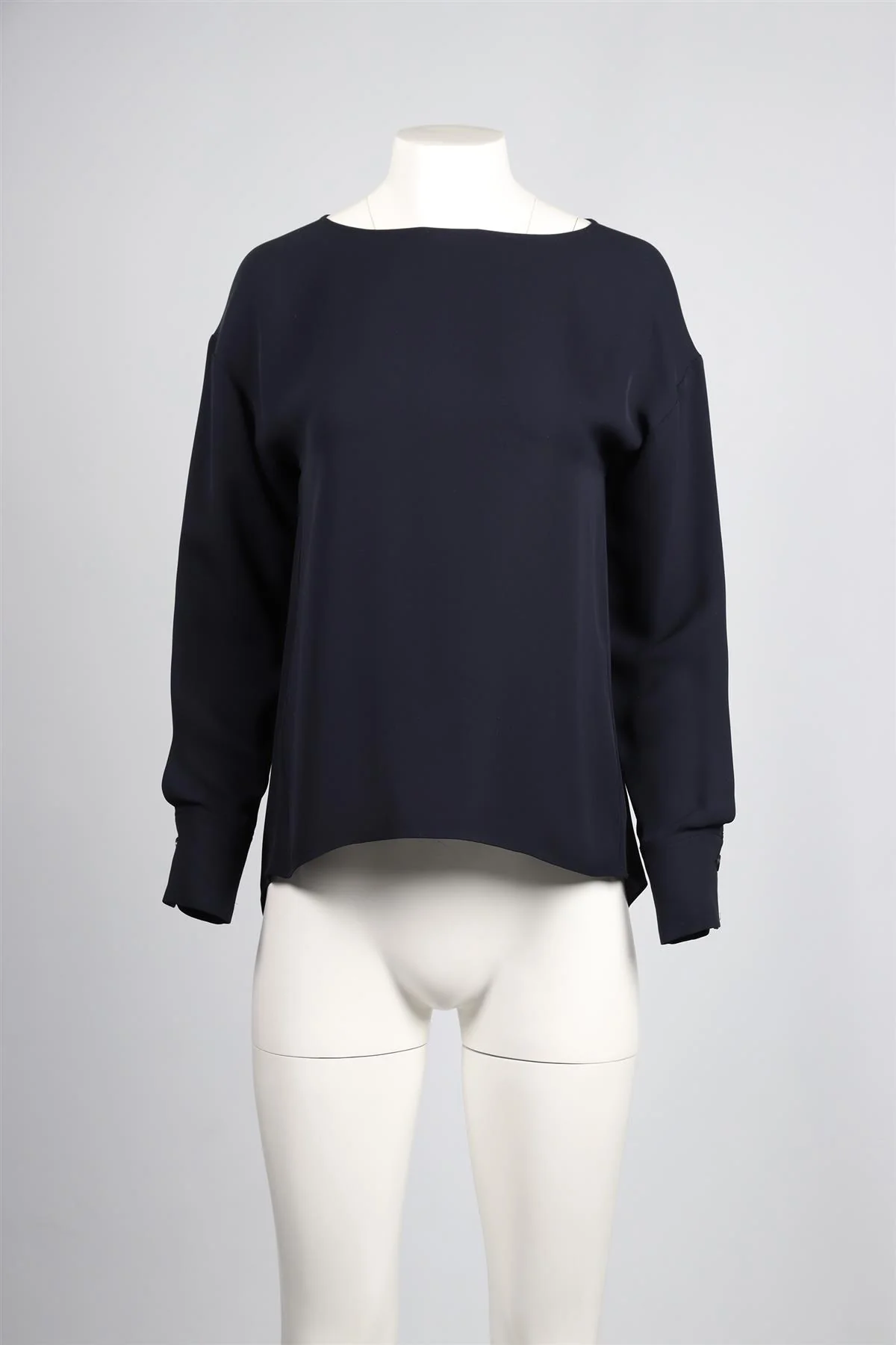 THEORY NAVY SILK TOP XSMALL - Image 2