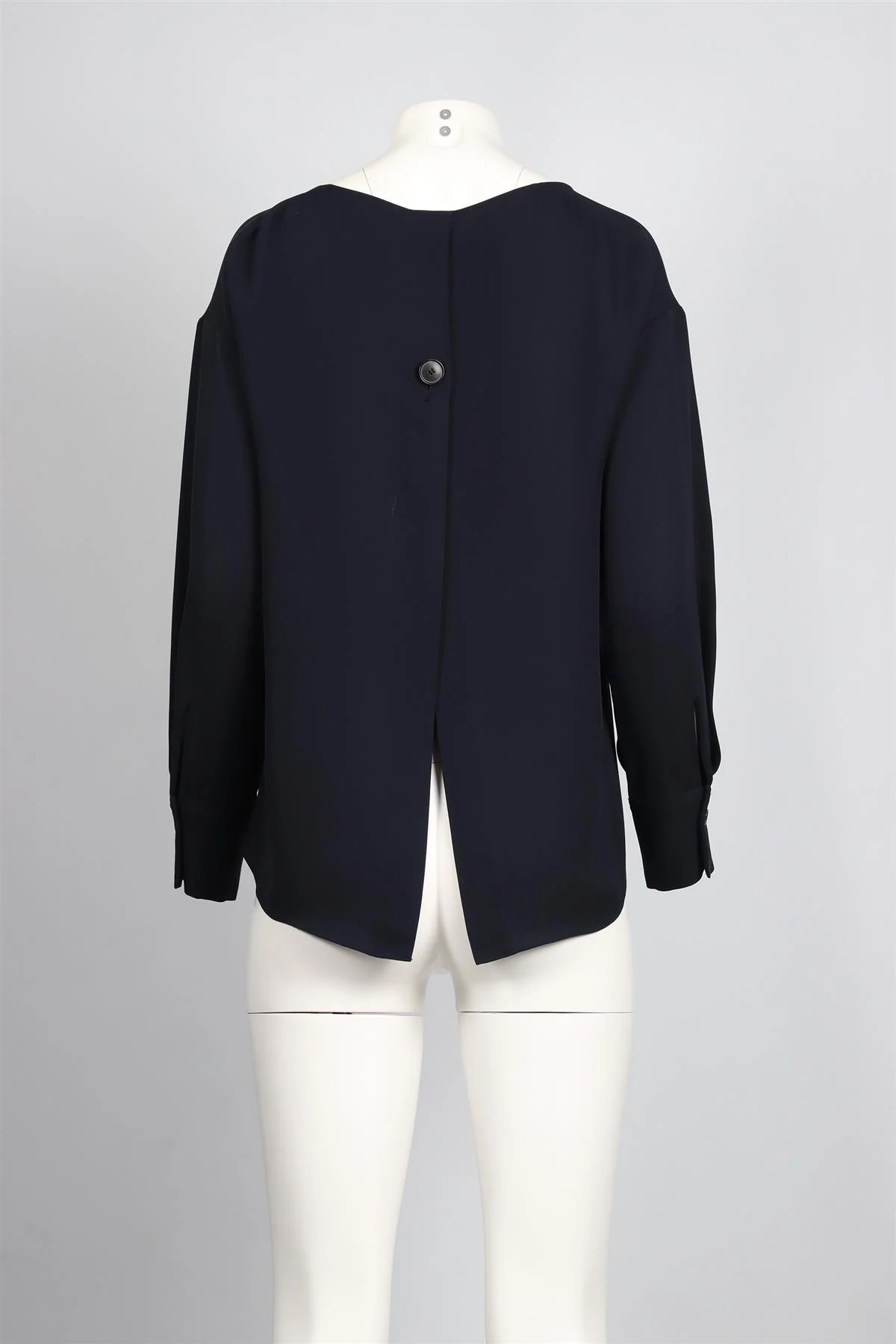 THEORY NAVY SILK TOP XSMALL - Image 4