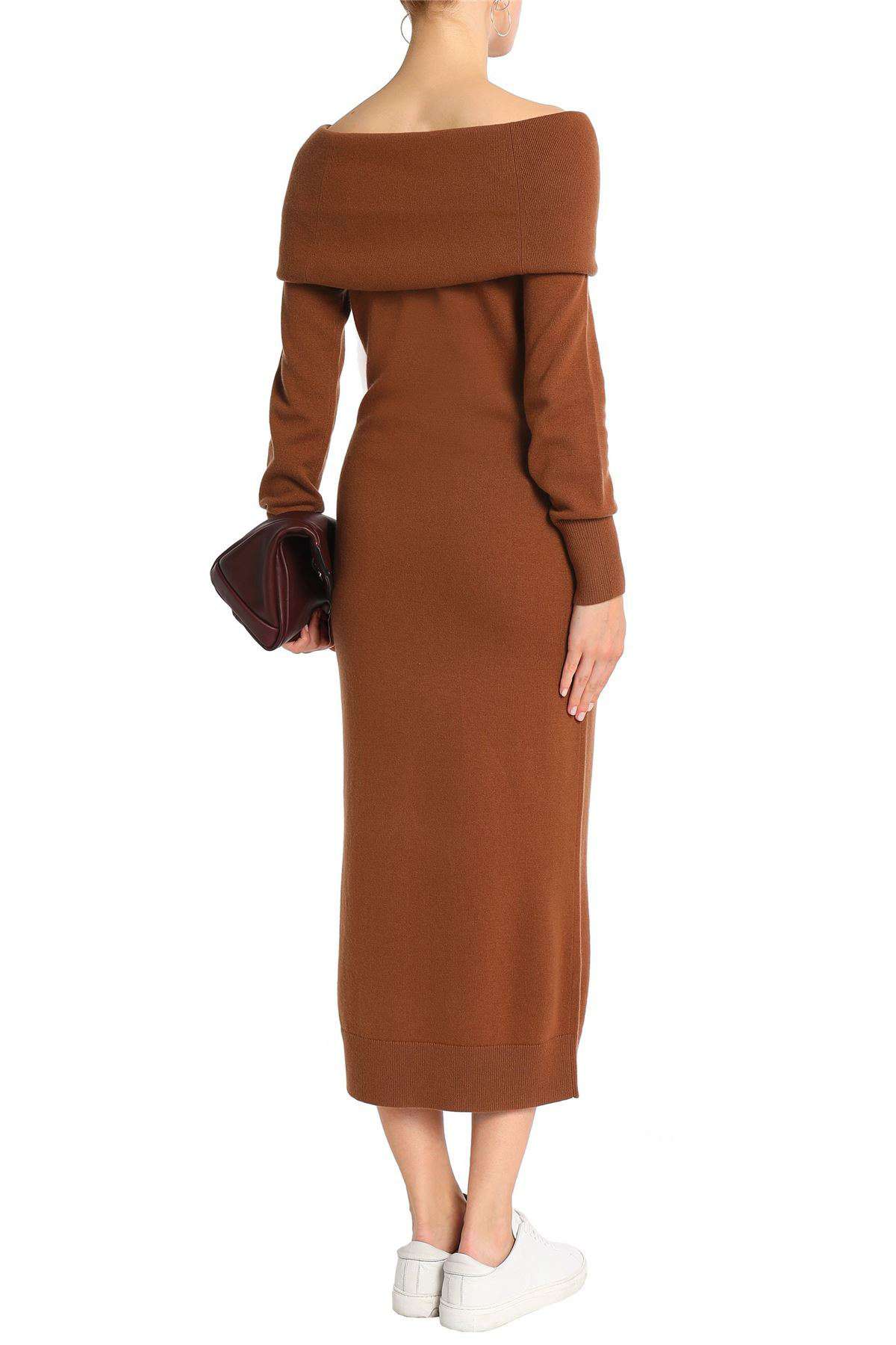 THEORY OFF THE SHOULDER MERINO WOOL MIDI DRESS MEDIUM - Image 2