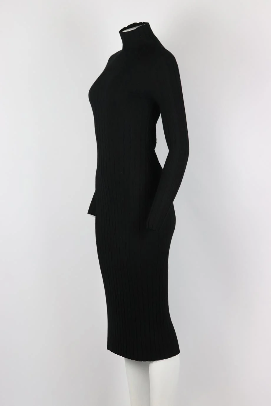 THEORY RIBBED KNIT MIDI DRESS MEDIUM - Image 2