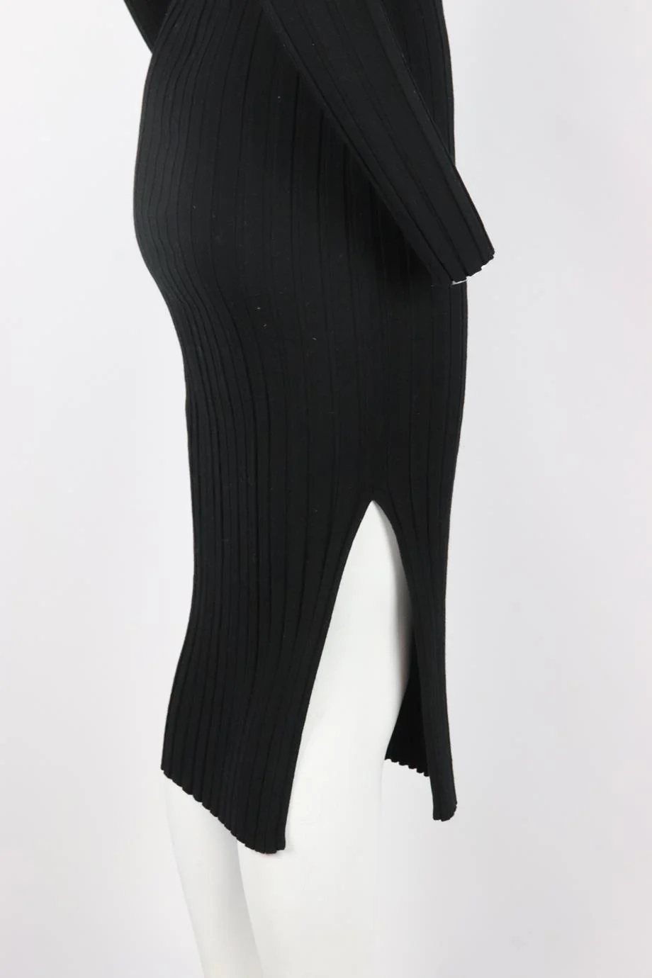 THEORY RIBBED KNIT MIDI DRESS MEDIUM - Image 4