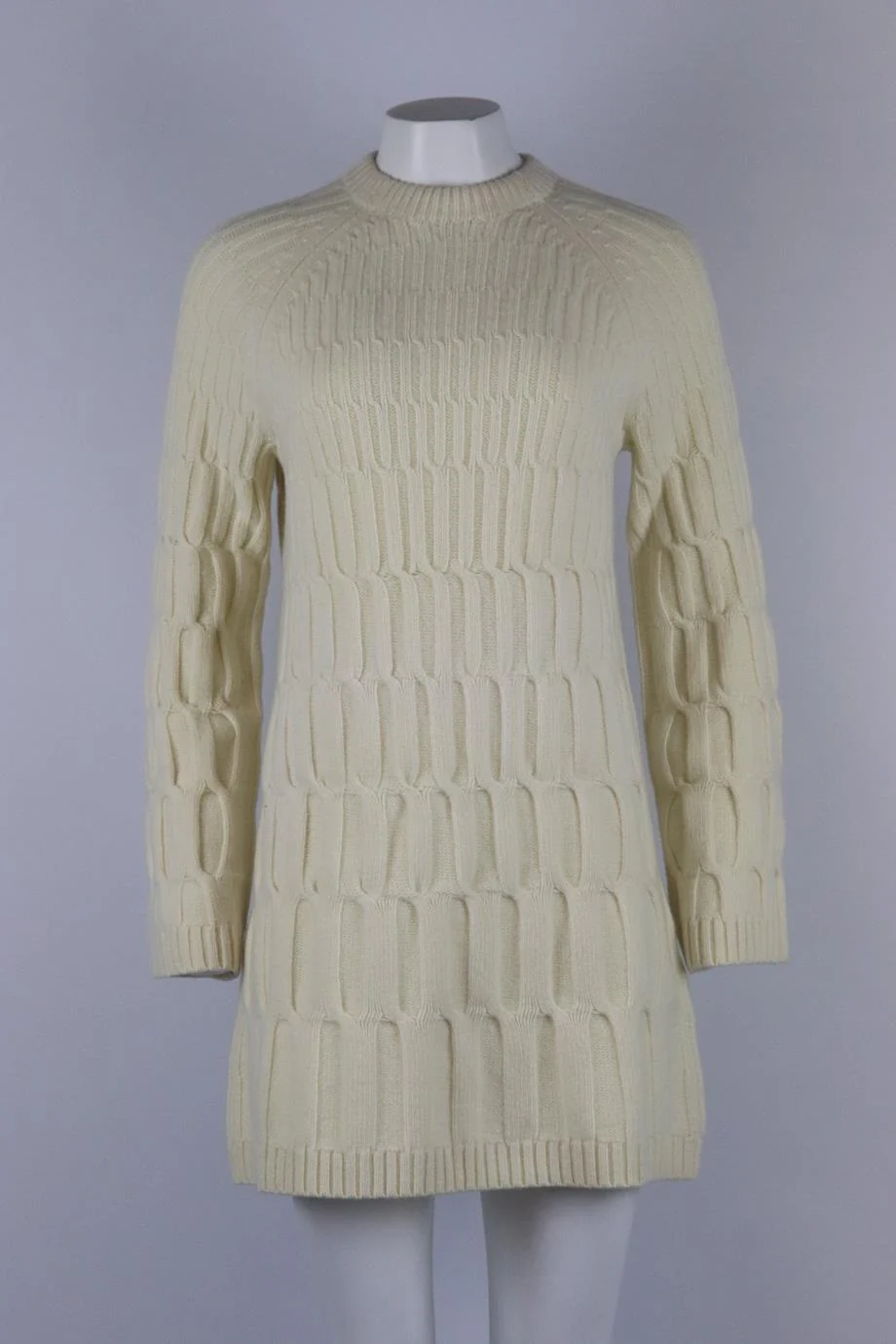 THEORY RIBBED WOOL AND CASHMERE BLEND MINI DRESS SMALL - Image 2