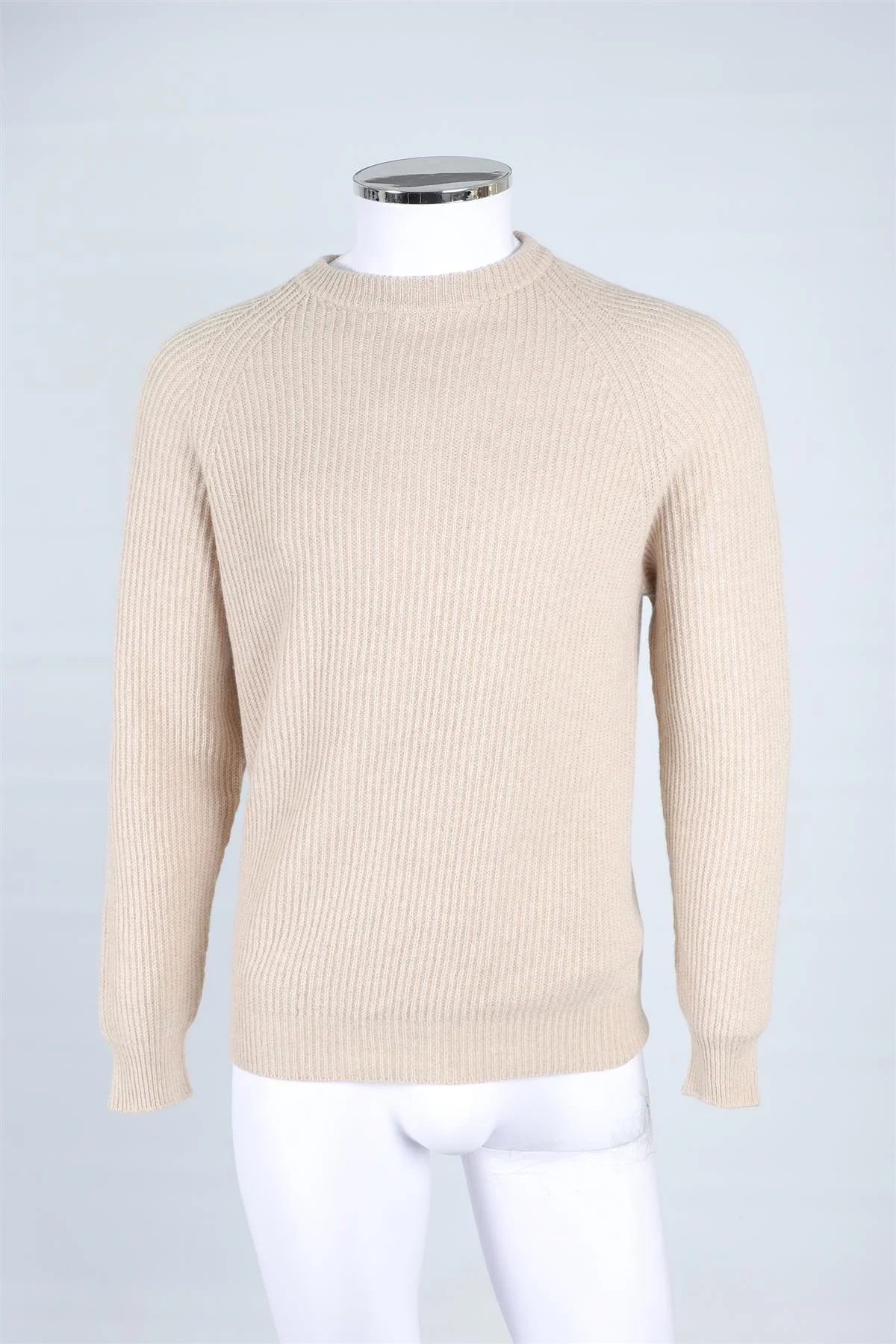 THOM SWEENEY BEIGE MEN'S CASHMERE SWEATER MEDIUM - Image 2