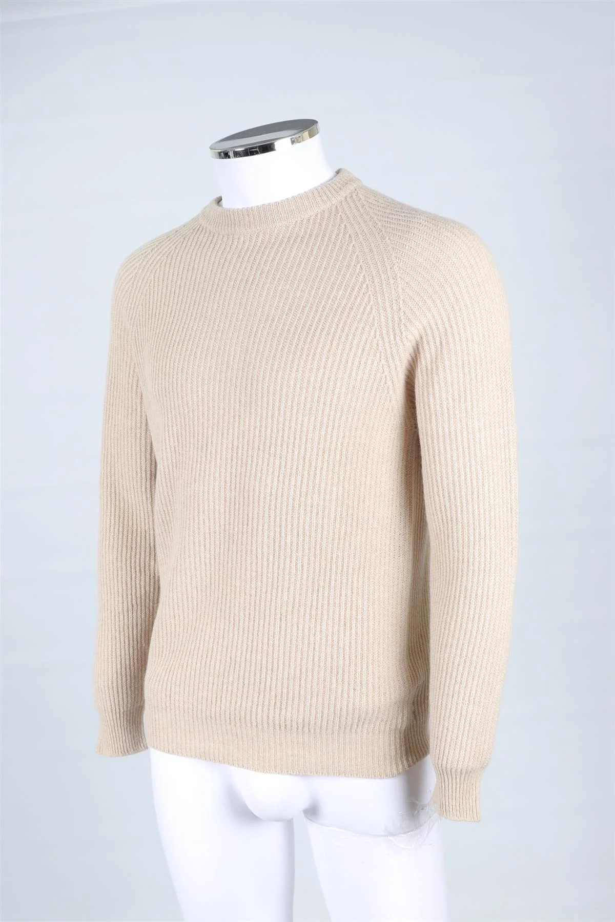 THOM SWEENEY BEIGE MEN'S CASHMERE SWEATER MEDIUM - Image 3