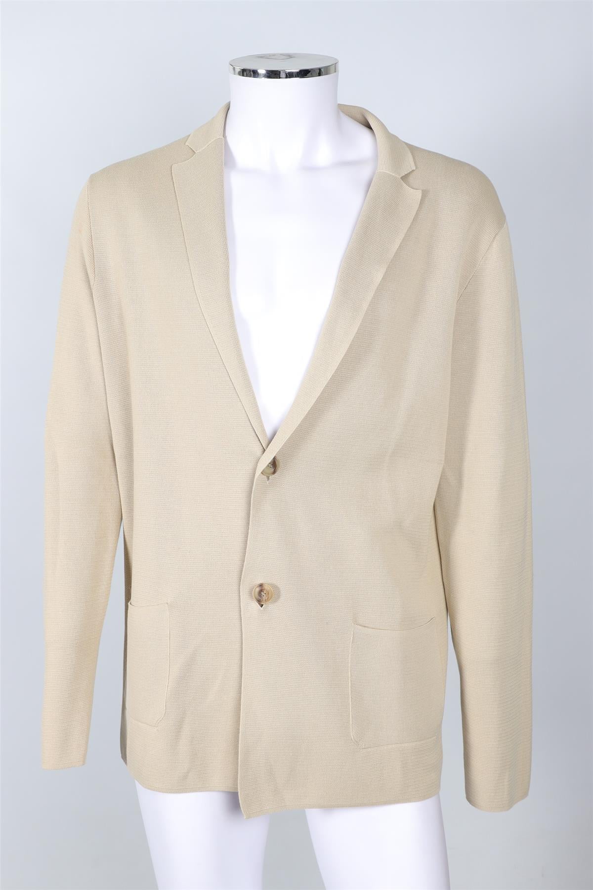 THOM SWEENEY BEIGE MEN'S COTTON CARDIGAN XLARGE - Image 2