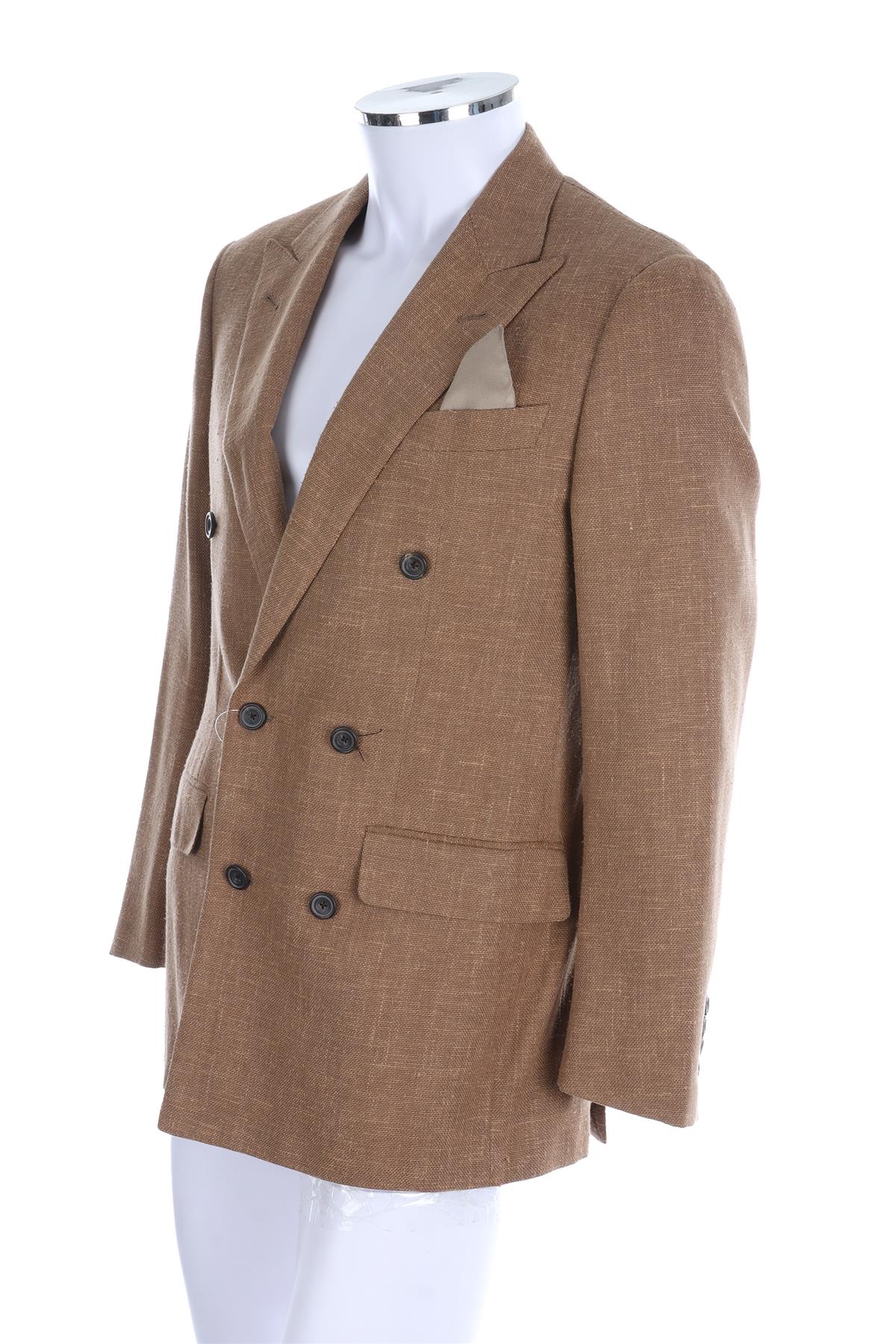 THOM SWEENEY BROWN MENS SILK BLAZER UK/US 36 FR 36 IT 46 - Image 3