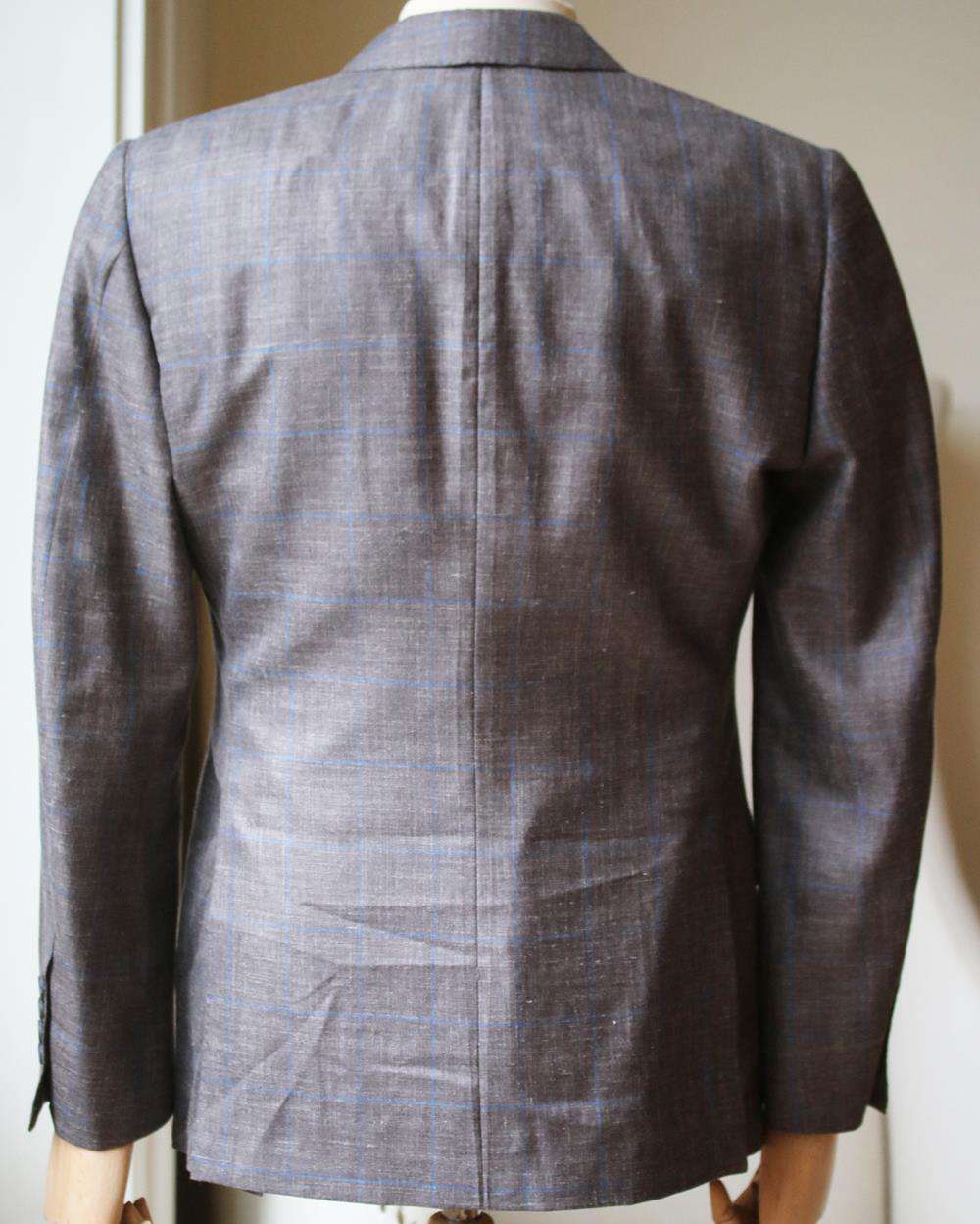 THOM SWEENEY CHECK WOOL BLEND JACKET IT 46 UK 36 - Image 3
