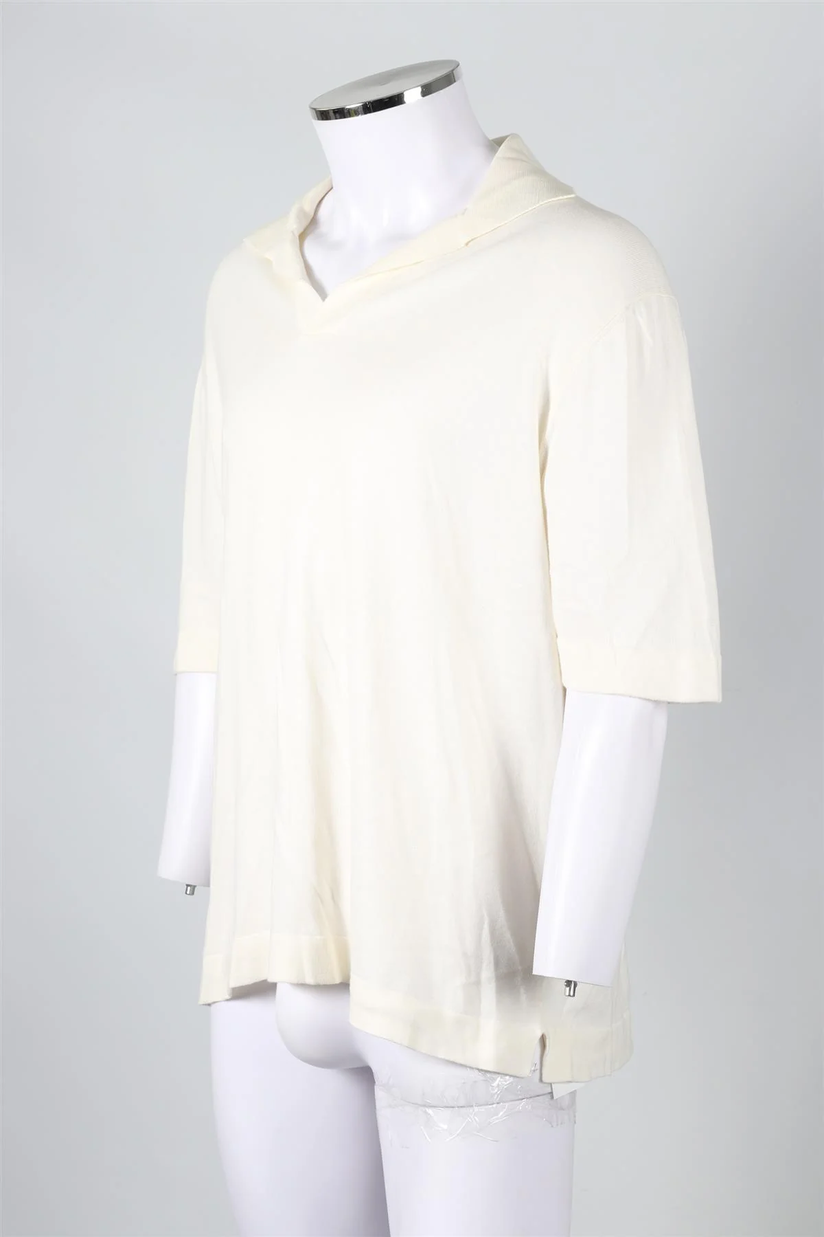 THOM SWEENEY CREAM MEN'S COTTON POLO SHIRT XXLARGE - Image 3
