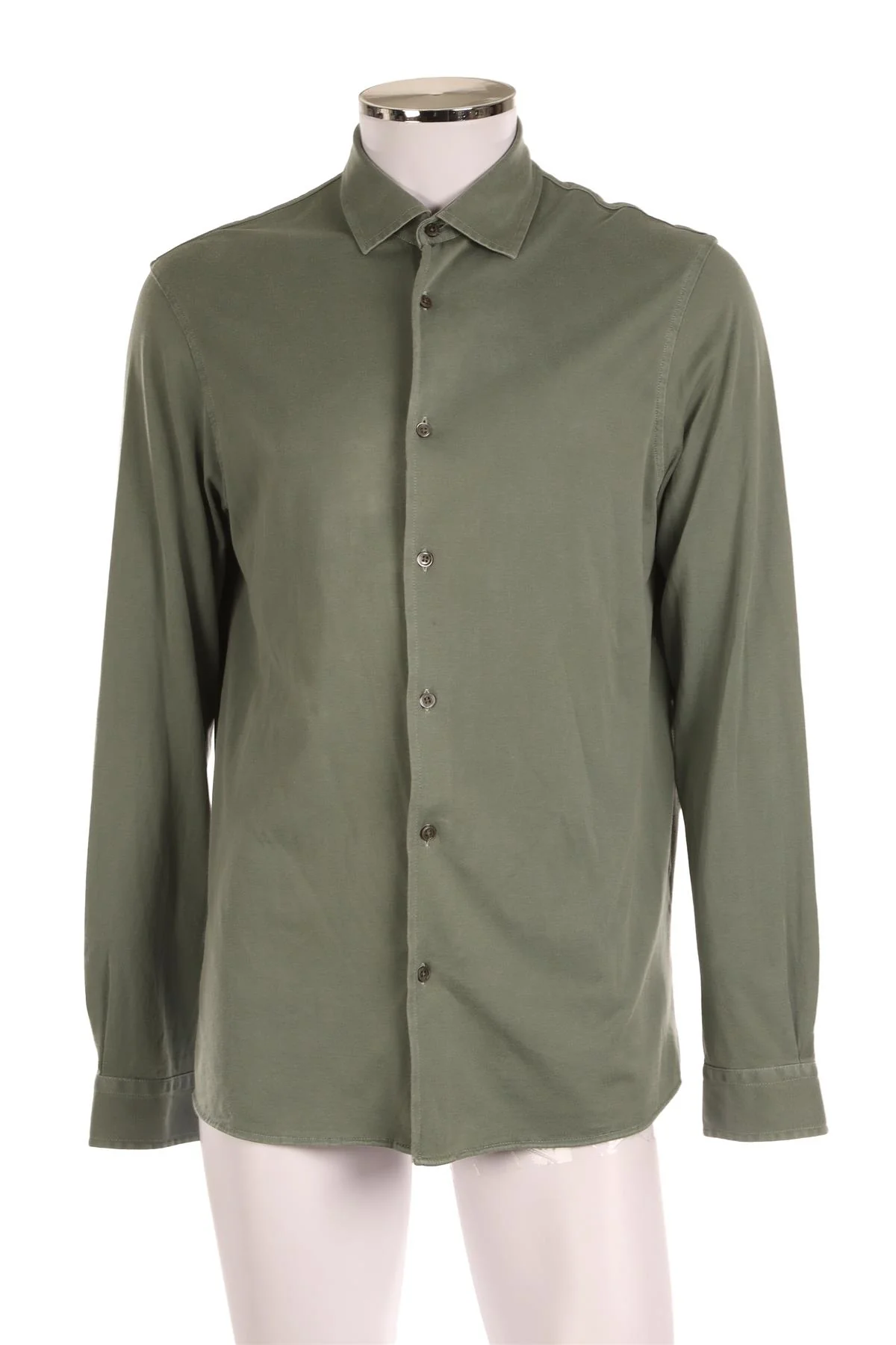 THOM SWEENEY GREEN MEN'S COTTON SHIRT XLARGE - Image 2