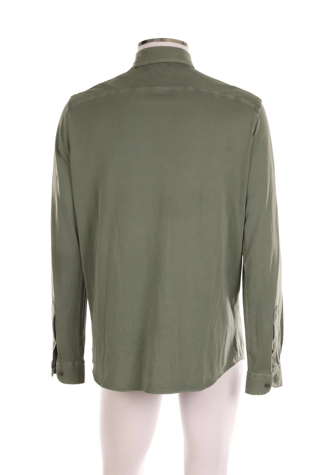 THOM SWEENEY GREEN MEN'S COTTON SHIRT XLARGE - Image 4