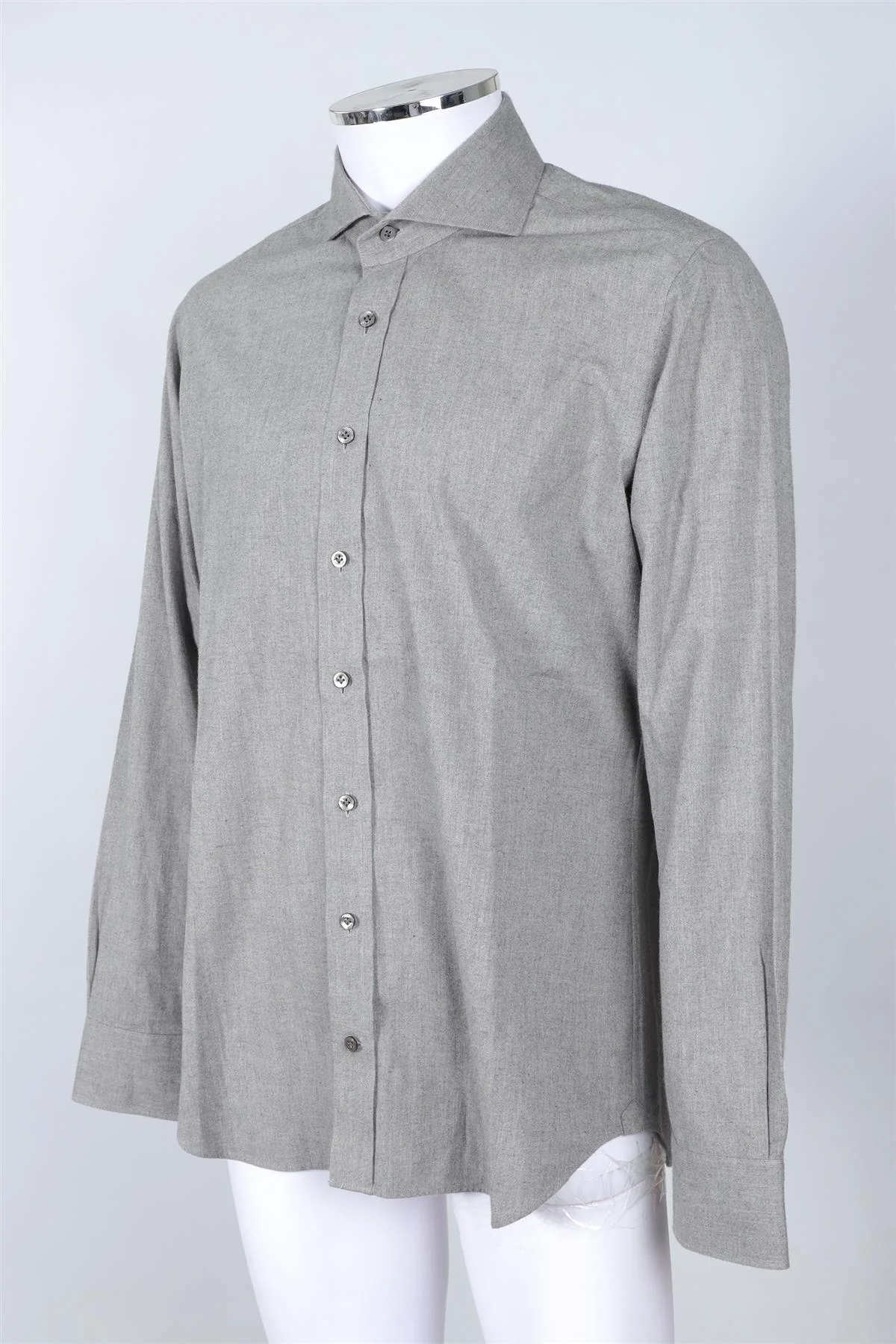 THOM SWEENEY GREY MEN'S COTTON SHIRT 17 UK 46 - Image 3