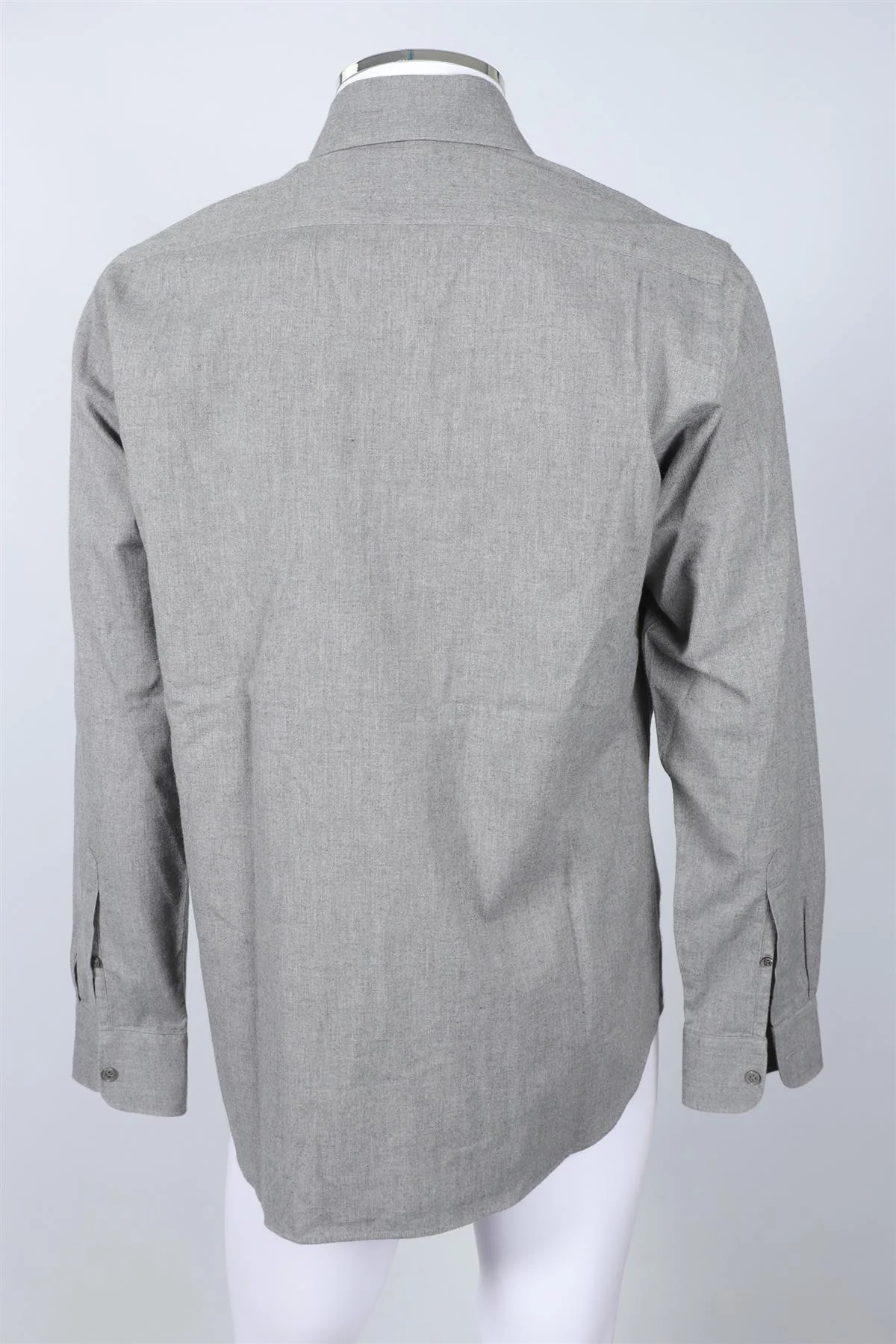 THOM SWEENEY GREY MEN'S COTTON SHIRT 17 UK 46 - Image 4